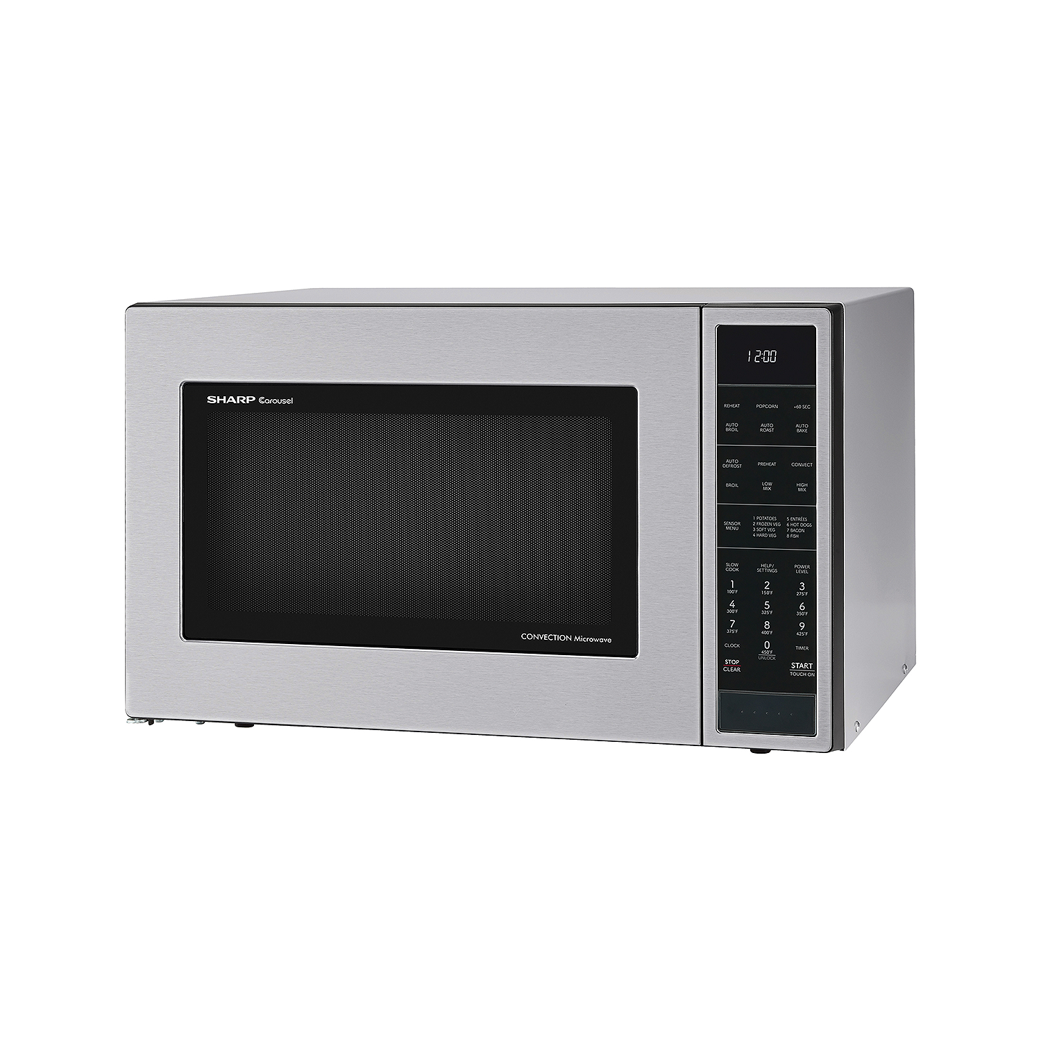 Four à micro-ondes DE 1,5 pi³ DE Sharp avec Four à micro-ondes de comptoir à convection Carousel MD de 900&nbsp;W, acier inoxydable