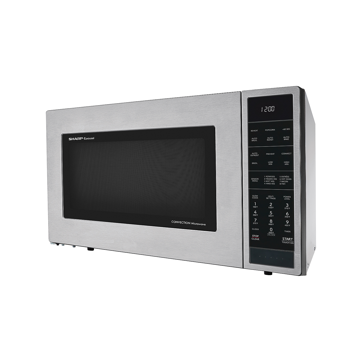 Four à micro-ondes DE 1,5 pi³ DE Sharp avec Four à micro-ondes de comptoir à convection Carousel MD de 900&nbsp;W, acier inoxydable