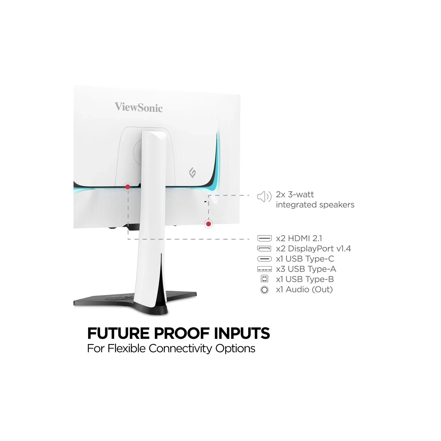 Viewsonic 27" 2K QHD 240Hz 0.02ms GTG OLED LCD FreeSync Gaming Monitor - White