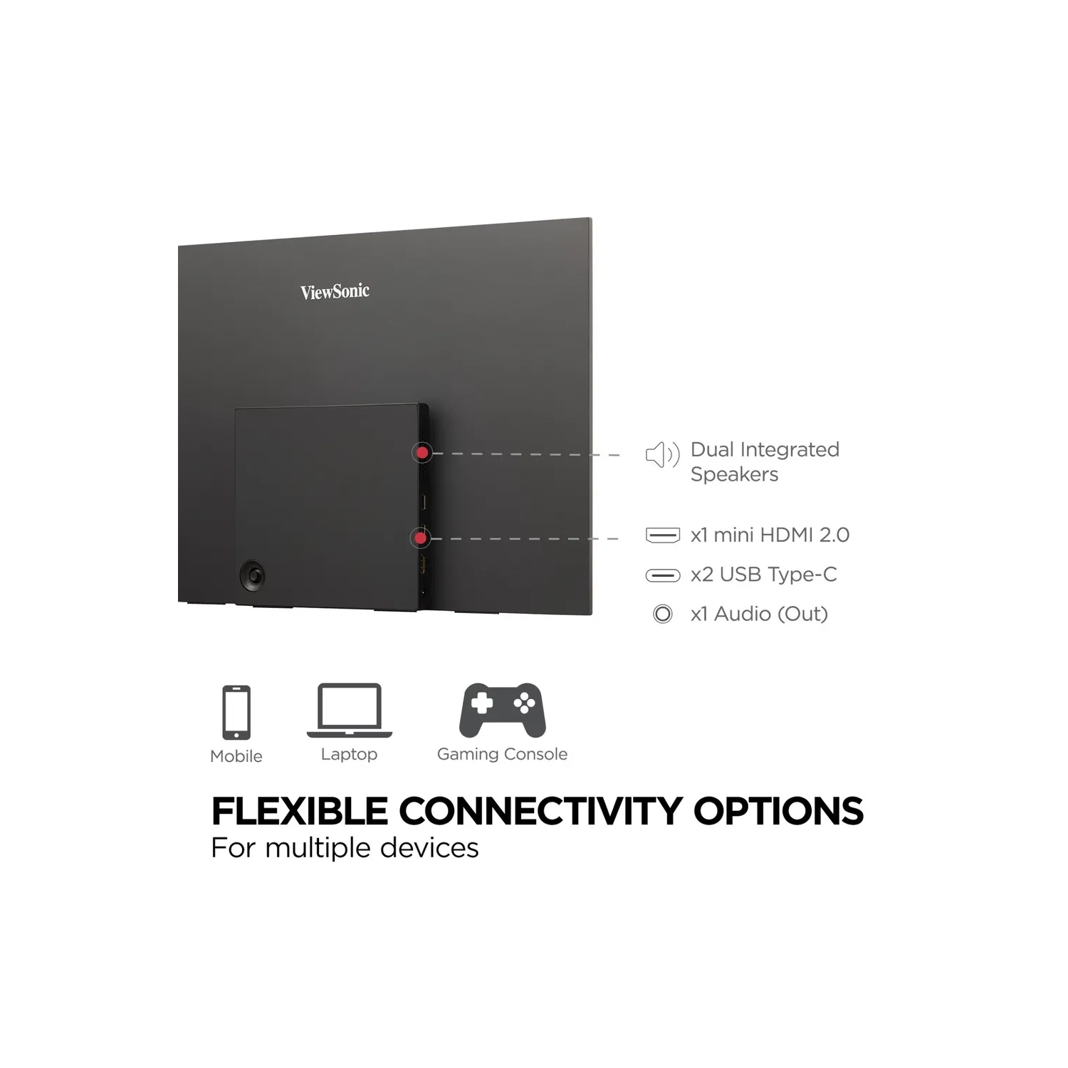 Viewsonic 16" 4K UHD 60Hz 0.05ms GTG OLED LCD Monitor - Black