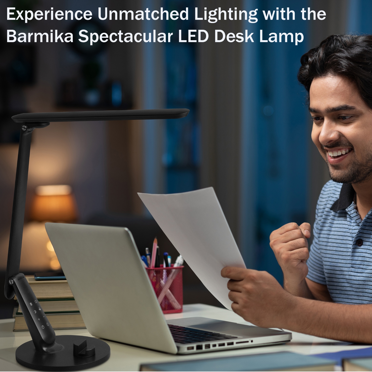 Unique LED Desk Lamp – Dimmable LED Light – 10W – Black