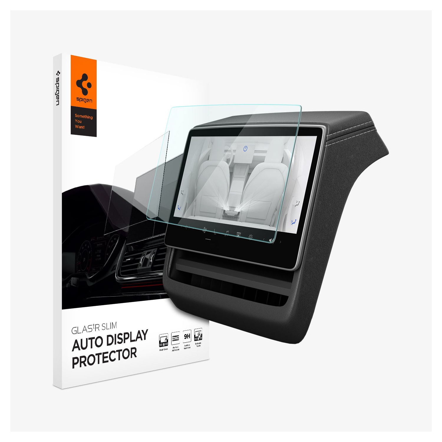 Spigen Glas.tR SLIM | Anti-Glare (Rear) Screen Protector 8 inch - Tesla Model 3 (2024) - (AGL07586)