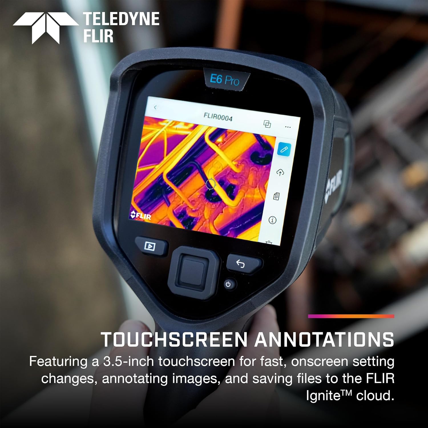 FLIR E6 Pro – Caméra d'imagerie thermique commerciale avec Wi-Fi. Caméra infrarouge haute résolution avec nuage Ignite de FLIR - Boîte ouverte