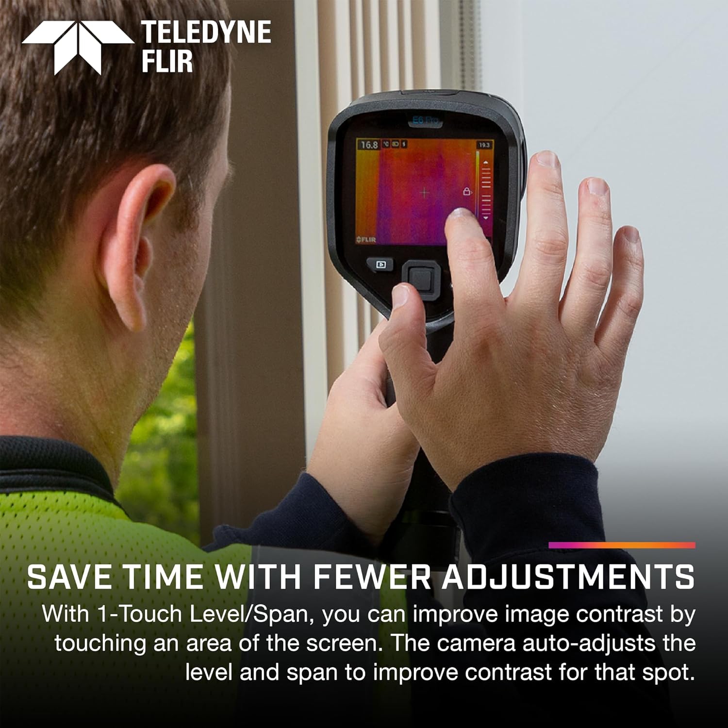 FLIR E6 Pro – Caméra d'imagerie thermique commerciale avec Wi-Fi. Caméra infrarouge haute résolution avec nuage Ignite de FLIR - Boîte ouverte