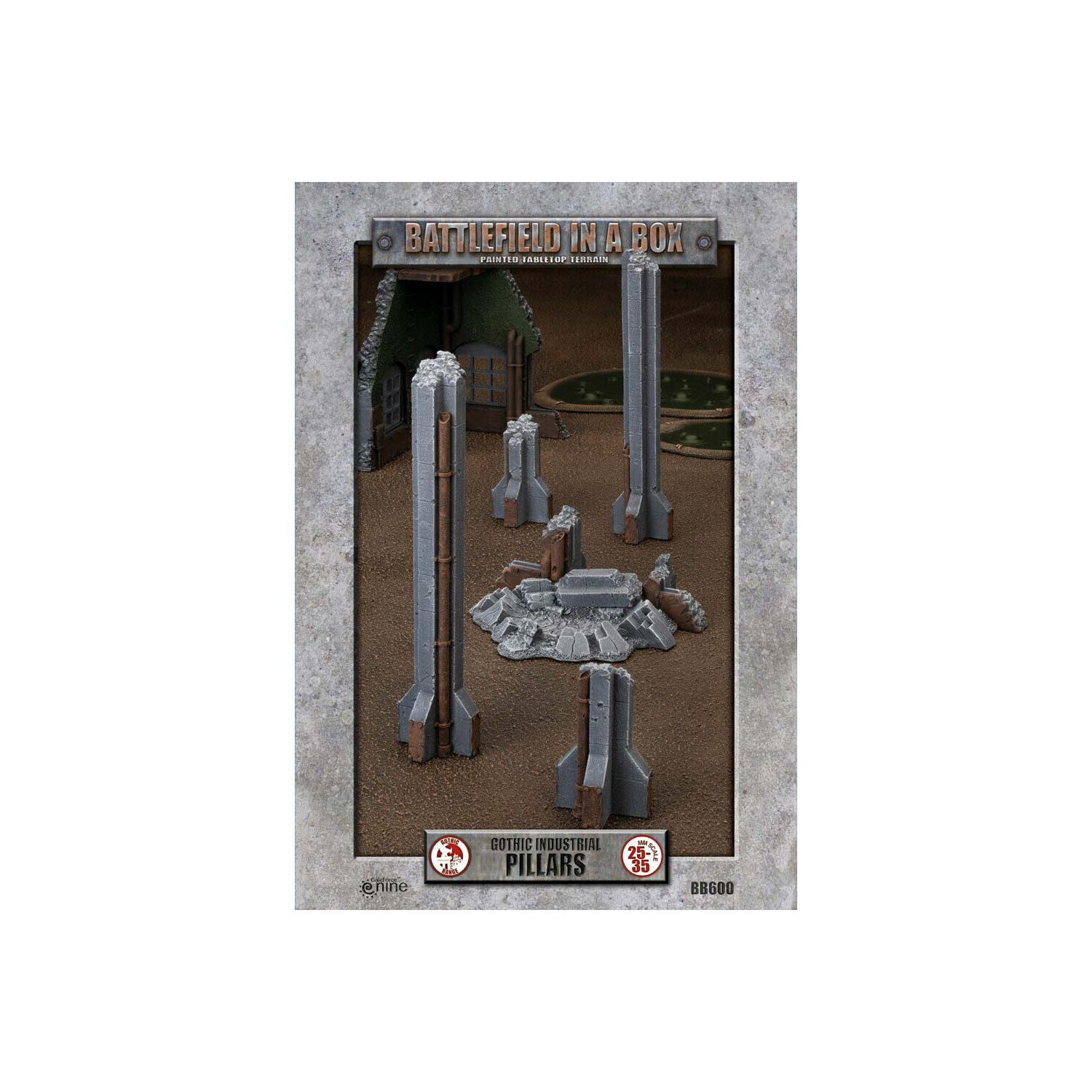BATTLEFIELD IN A BOX SCENERY GOTHIC INDUSTRIAL - PILLARS NEW