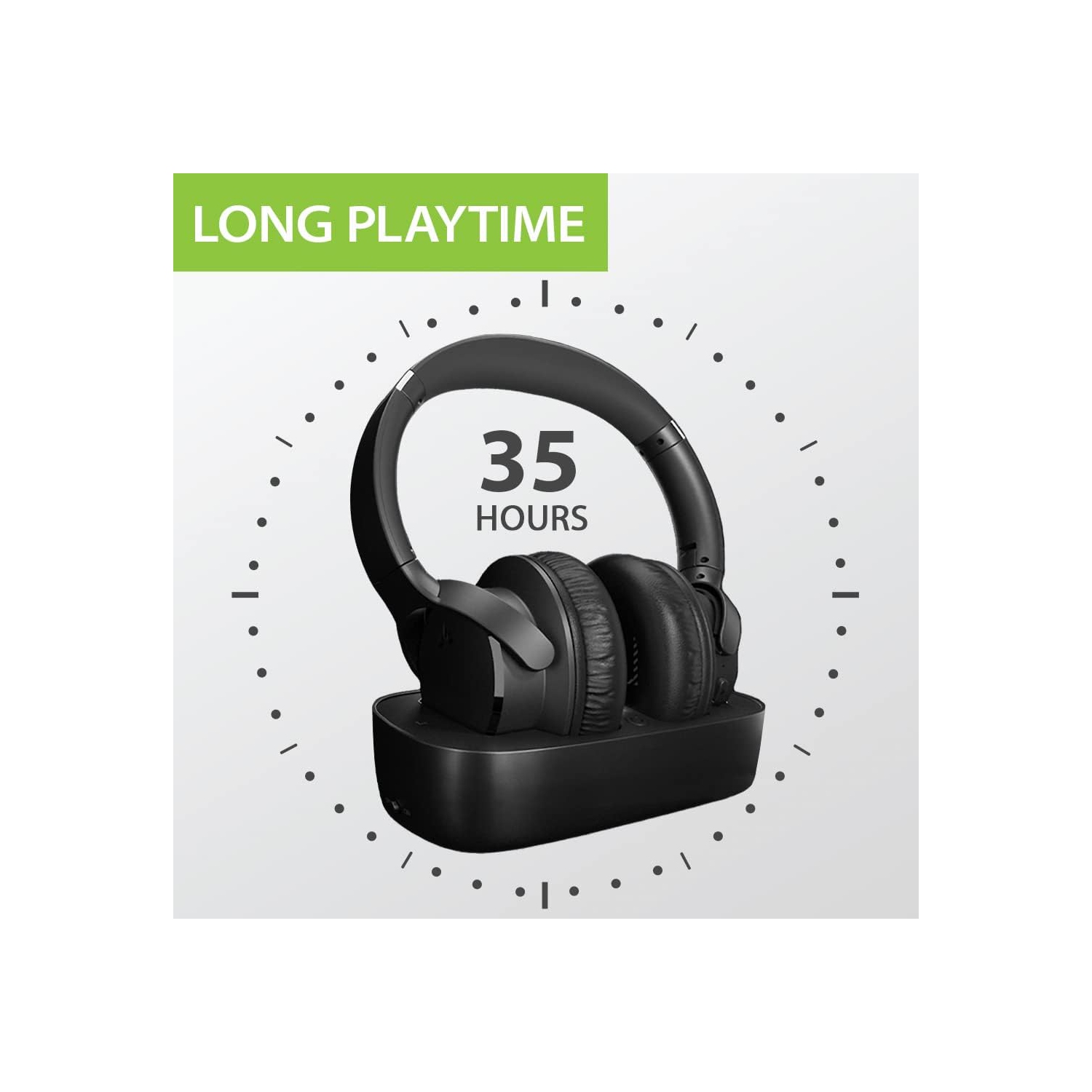 Ensemble d'Avantree - Écouteurs sans fil pour regarder la télévision avec station de recharge et émetteur