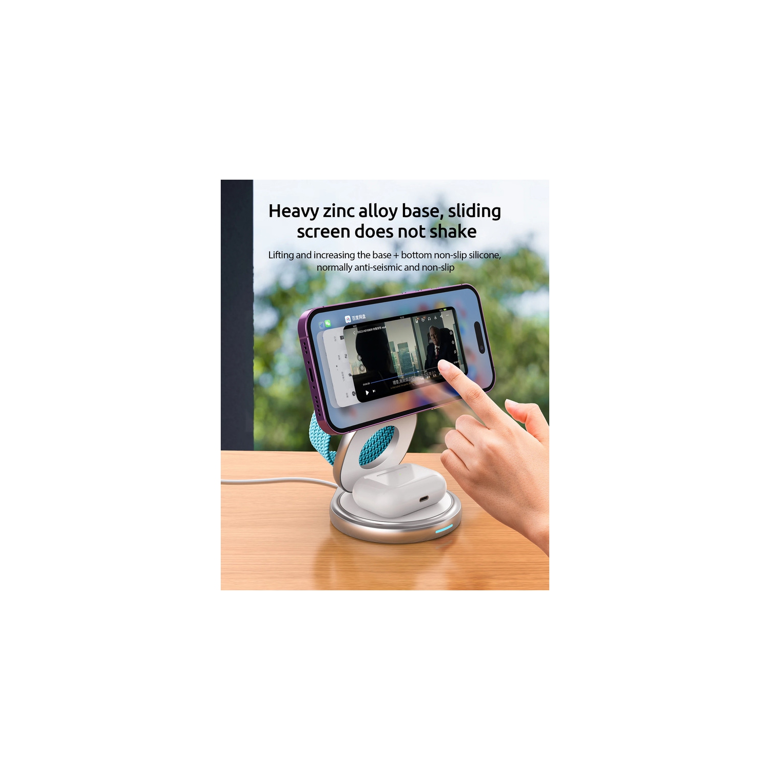 3 In 1 Magnetic Wireless Charger Stand for iPone 15 14 13 12 Airpods Pro iWatch 8 7 6 Metal Wireless Fast Charging Dock Station