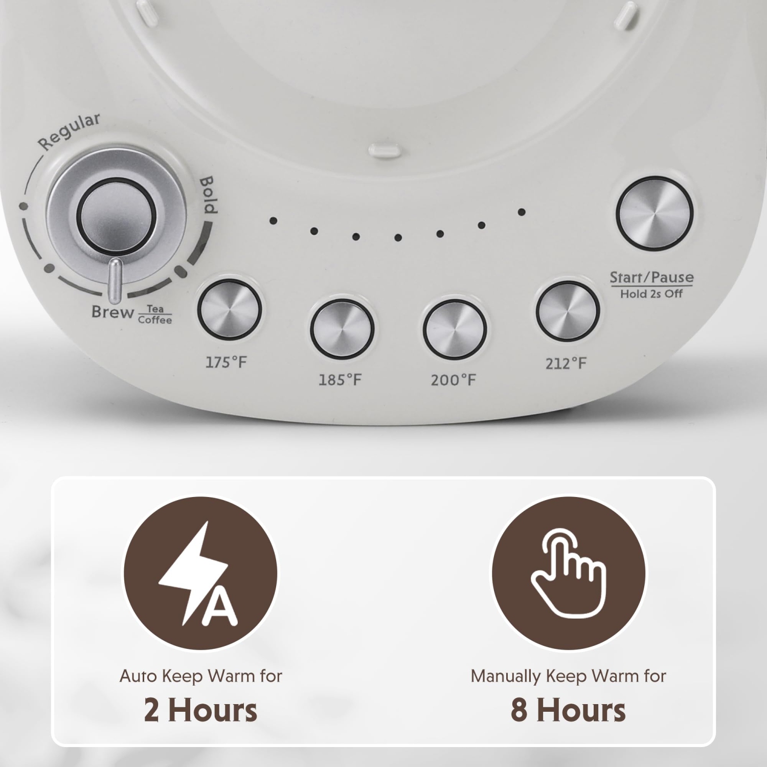 BUYDEEM K156 Tea Maker, Electric Tea and Coffee Kettle with Removable Brewer, Preset Brewing Programs Coffee Maker with Temperature Control,