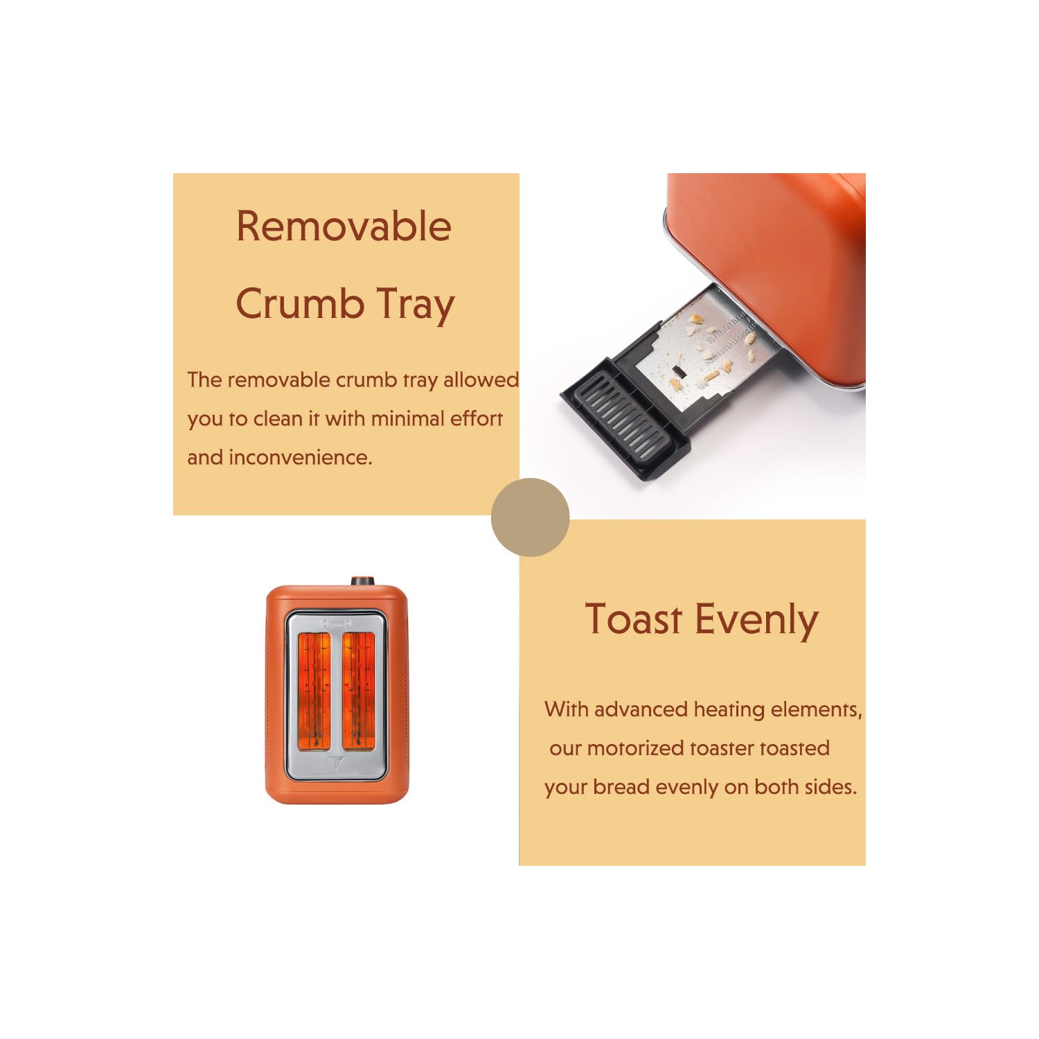 BUYDEEM DT730 2-Slice Motorized Toaster, Smart Digital Leverless Toaster with LCD Countdown Timer, 9-Shade Settings for Toast, Bagels, Muffins