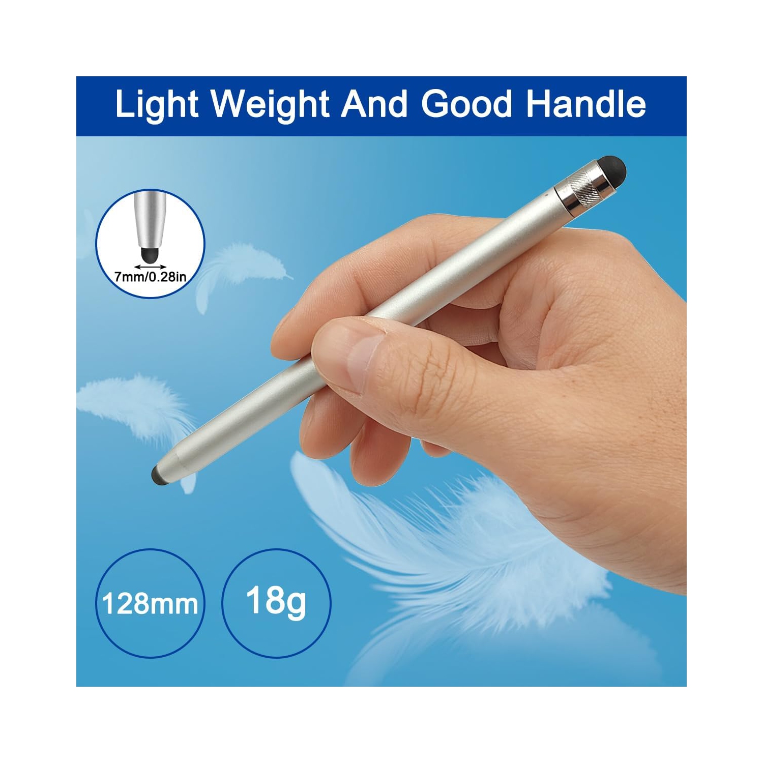 2 Pack Stylus Pens for Touch Screens, High Sensitivity Precision Capacitive Stylus Pen Compatible with iPad iPhone Samsung Tablets All Universal
