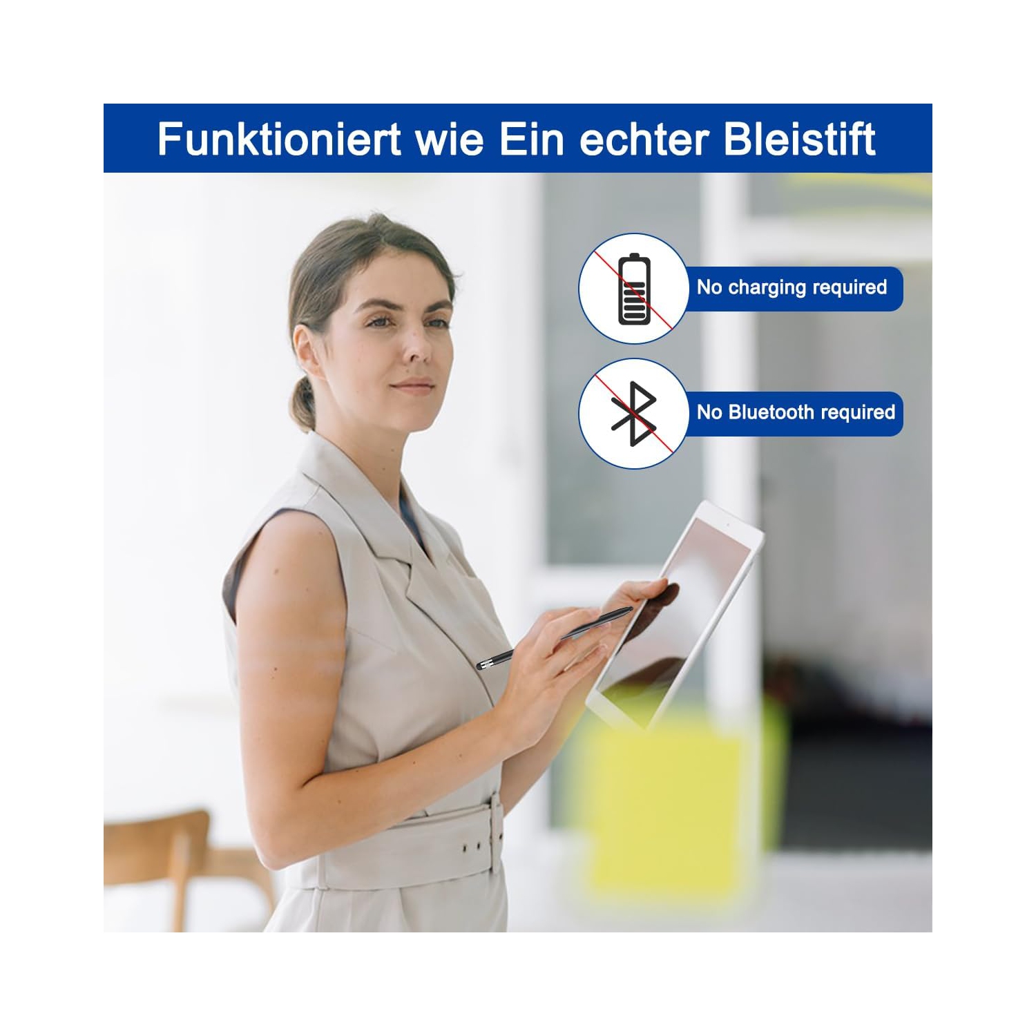 2 Pack Stylus Pens for Touch Screens, High Sensitivity Precision Capacitive Stylus Pen Compatible with iPad iPhone Samsung Tablets All Universal