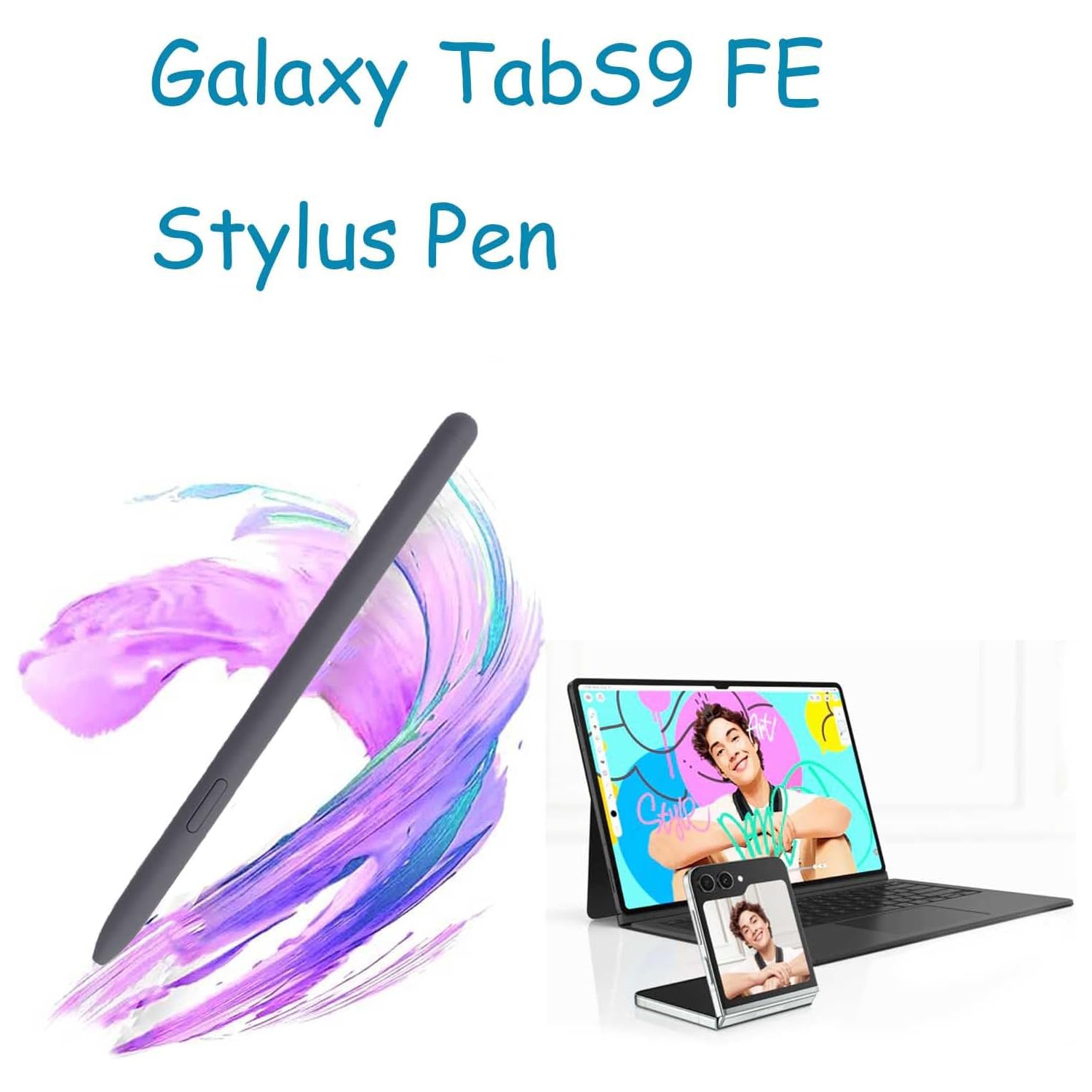 Galaxy Tab S9 FE Stylus Pen Replacement for Samsung Galaxy Tab S9 FE / S9 FE+ / S9 / S9+ S Pen Tab S9 FE S Pen Replacement Stylus NoBluetooth with