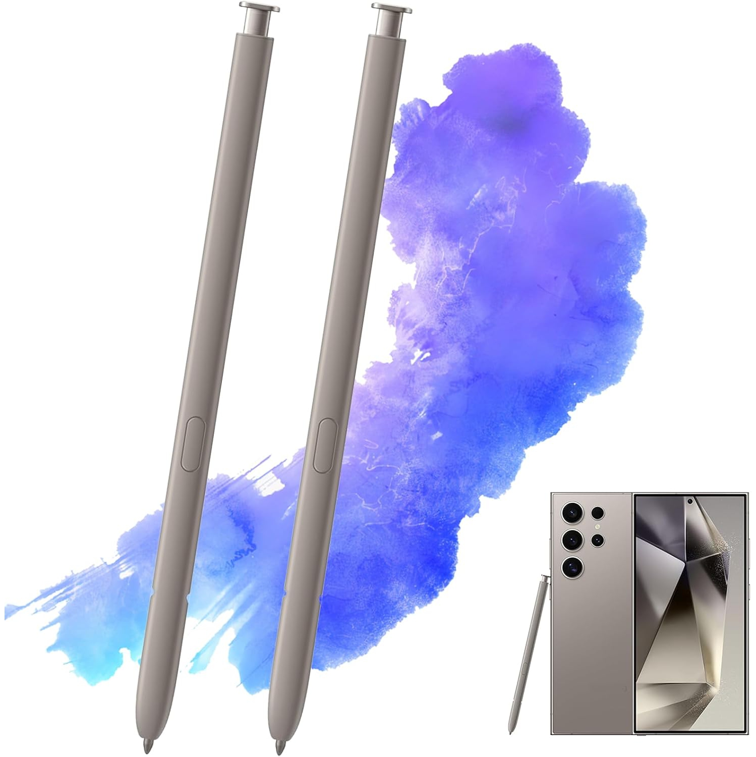 2Pack Galaxy S24 Ultra S Pen Replacement for Samsung Galaxy S24 Ultra Stylus Pen S24 Ultra 5G Touch Pen Stylet Pen S24 Ultra stylo NoBluetooth