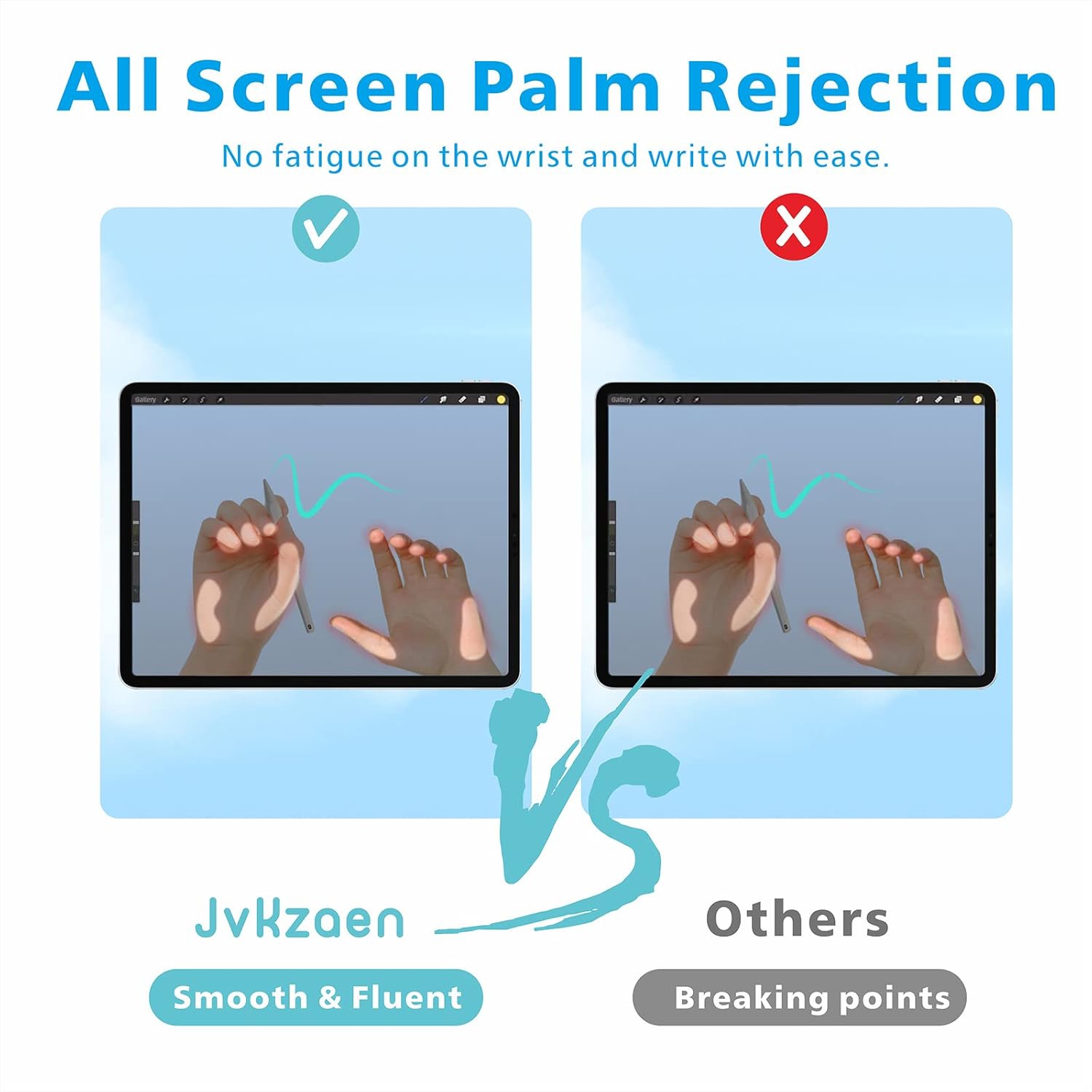 Stylus Pen for iPad 2018-2024 with Palm Rejection, Apple Pencil for Apple iPad 10th/9th/8th/7th/6th Gen, iPad Pro 11/12.9/13inch, iPad Air 2024