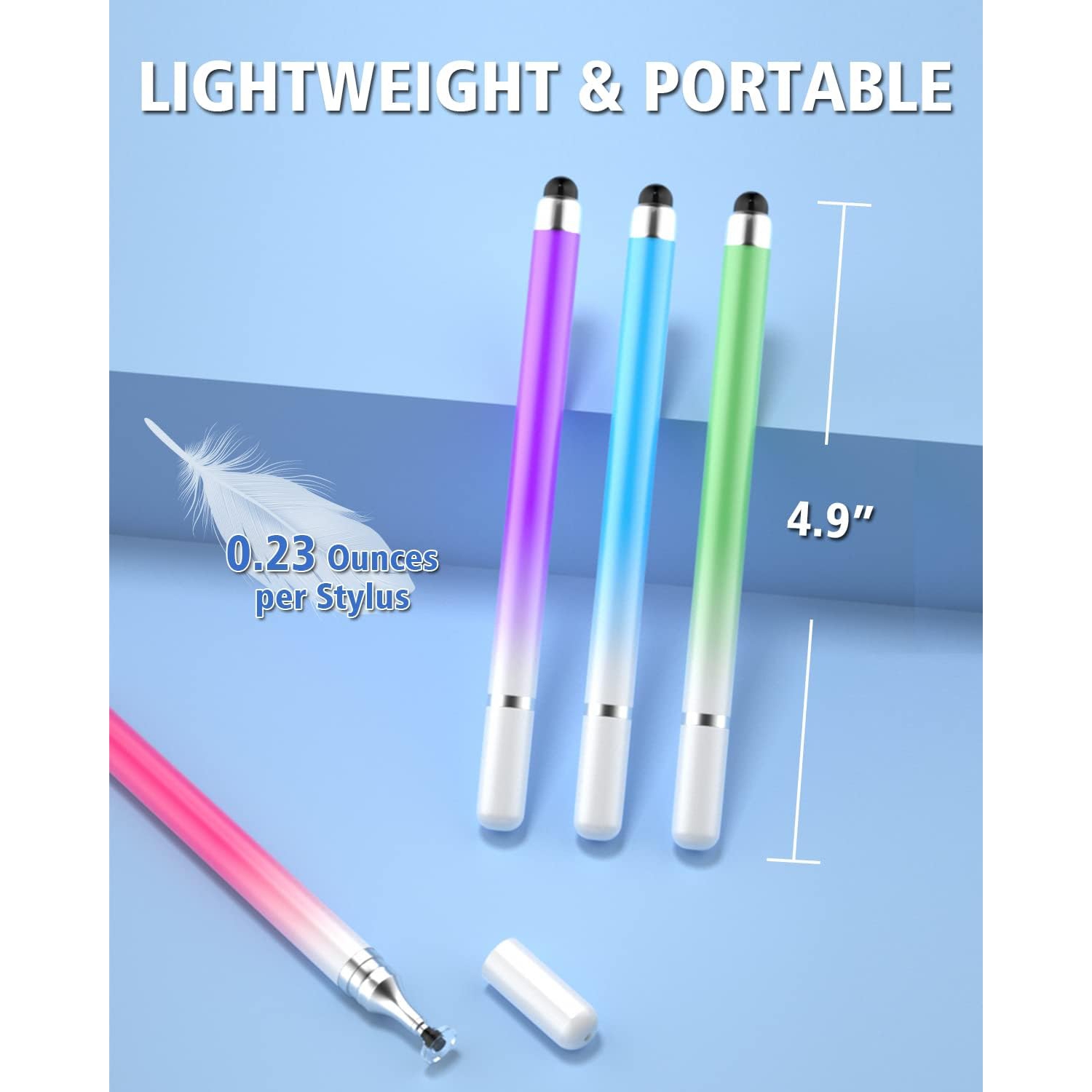 Stylus Pens for Touch Screens, Universal 2 in 1 Stylus Pen for iPad Compatible with iPhone, iPad, Android, Microsoft Tablets, Phones, Surface,[5