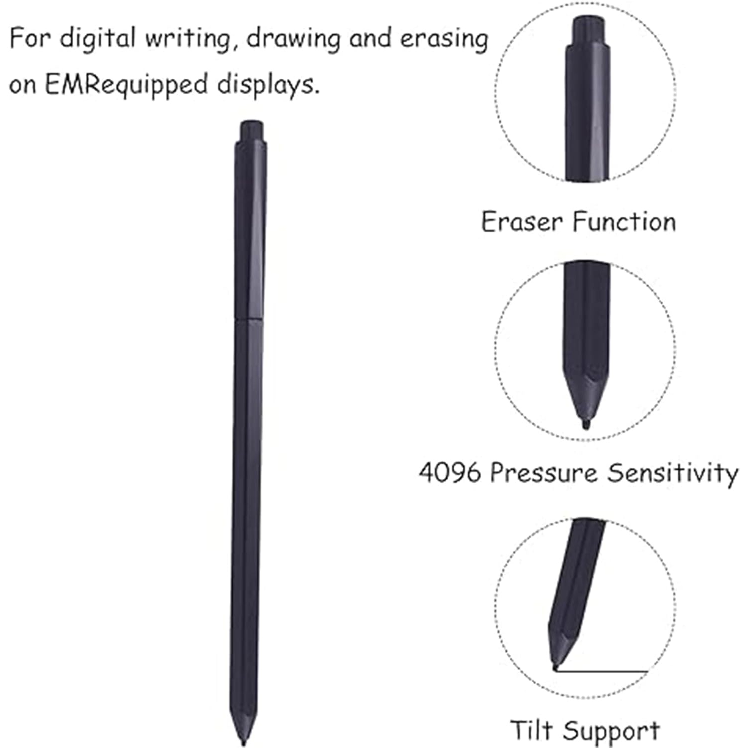 Pen for Remarkable 2 Pen with Eraser Function,Marker Plus Pen for Remarkable 2 Pen Replacement,4096 Levels of Pressure Sensitivity,EMR Stylus