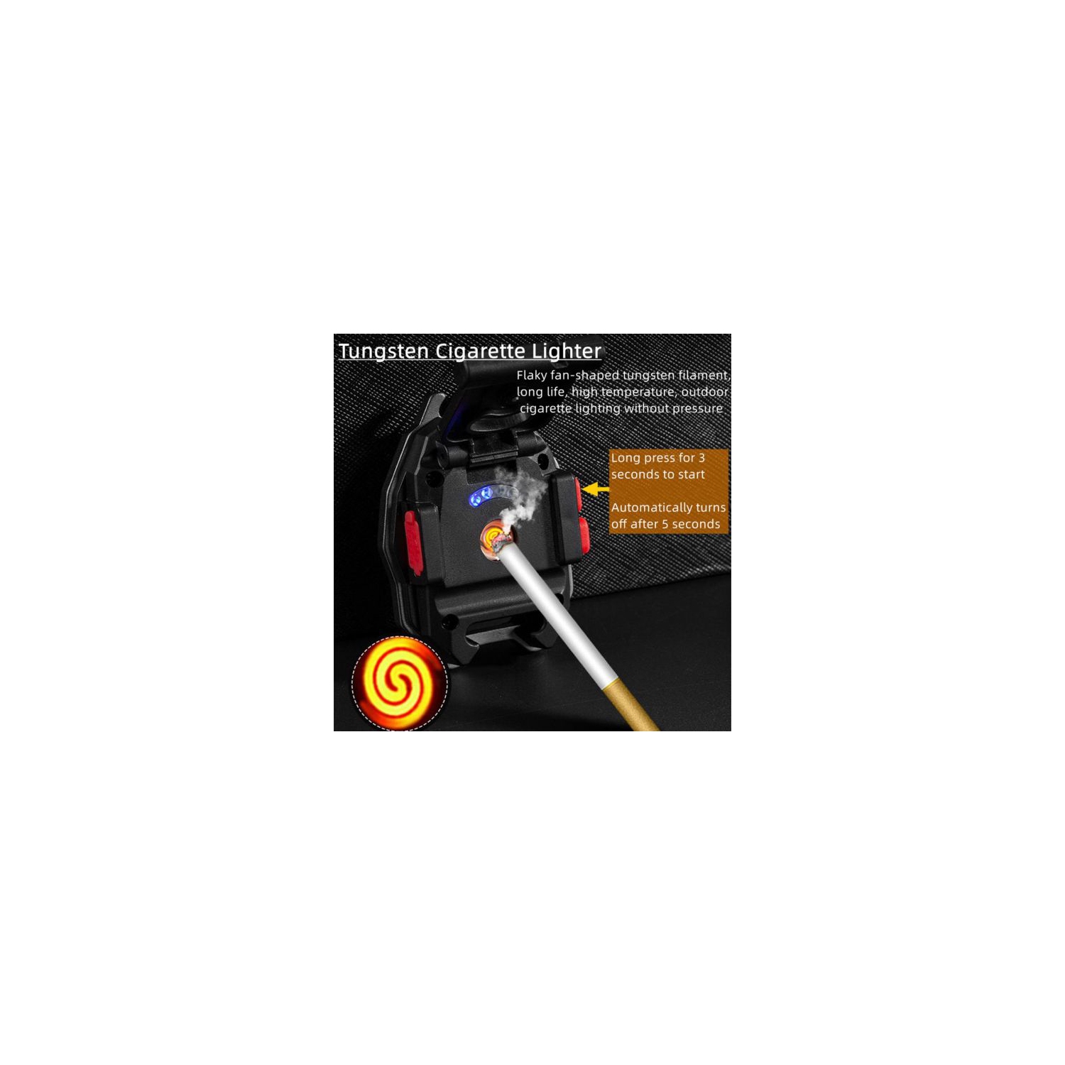 Allume-cigarette portatif multifonctionnel Porte-clés Durée de vie avec ouvre-bouteille, base magnétique et support pliable miniature