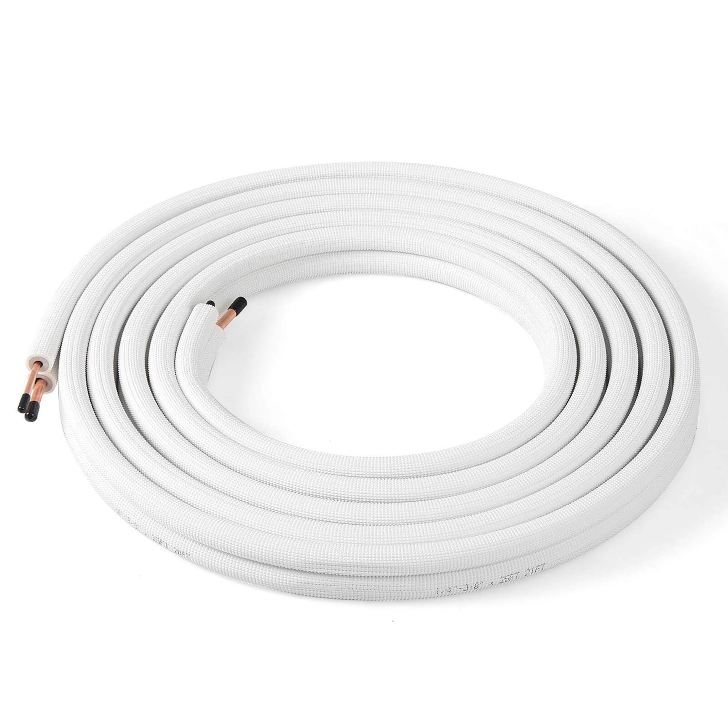 Costway 25 FT Air Conditioning Copper Tubing Hose Extension for Mini Split AC Includes 1/4 inch & 3/8 inch O.D. pipes