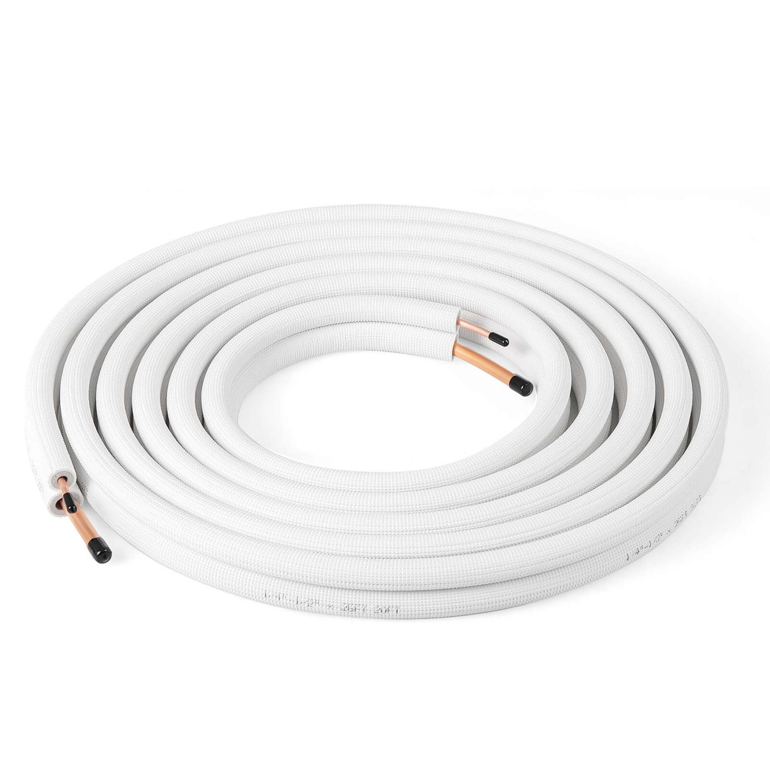Costway 25 FT Air Conditioning Copper Tubing Hose Extension for Mini Split AC Includes 1/4 inch & 1/2 inch O.D. pipes