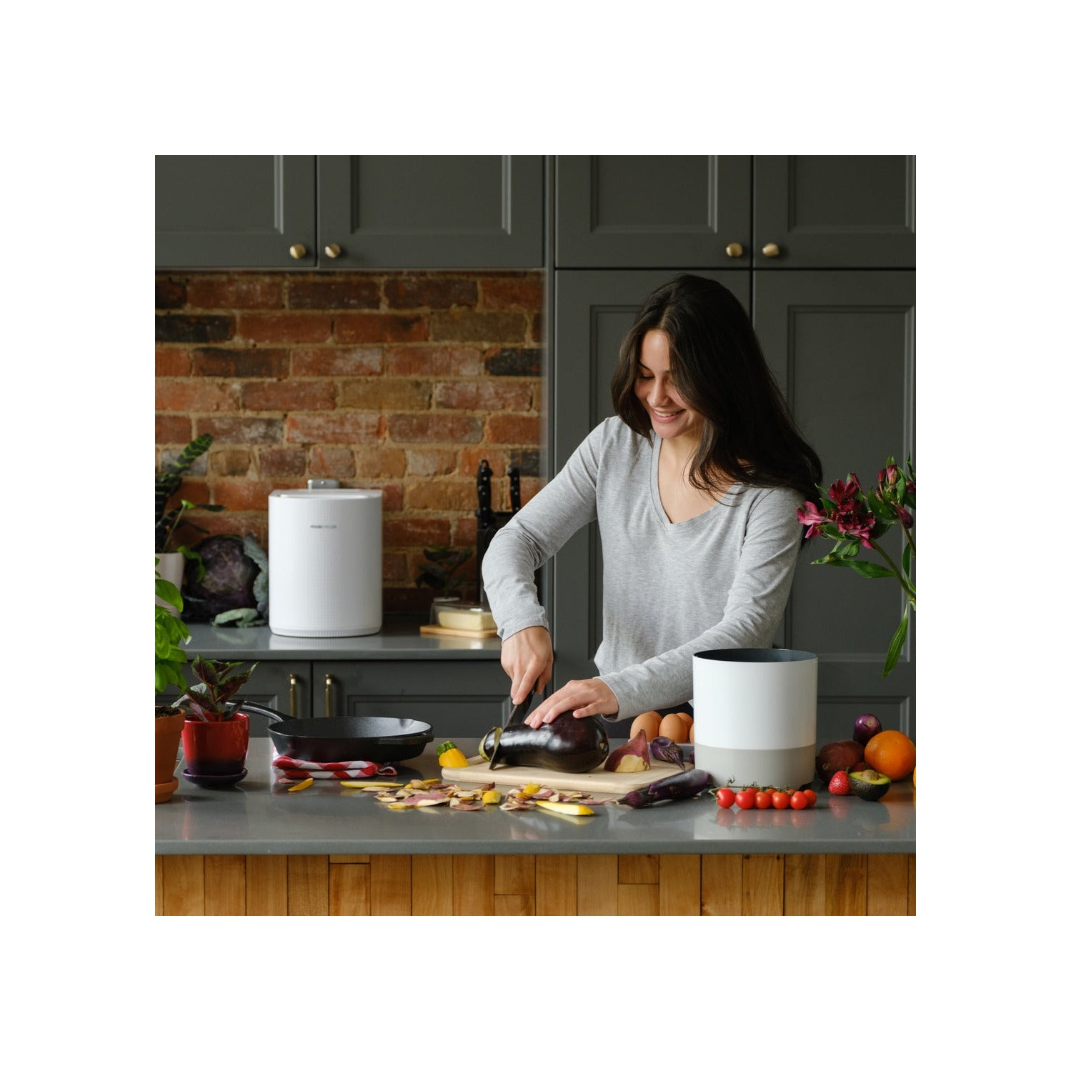 FoodCycler Eco 3 - Compact Home Food Processor and Recycler - Quiet, Almost Whispering, Odorless - Kitchen Countertop Composter Alternative - 3.5L