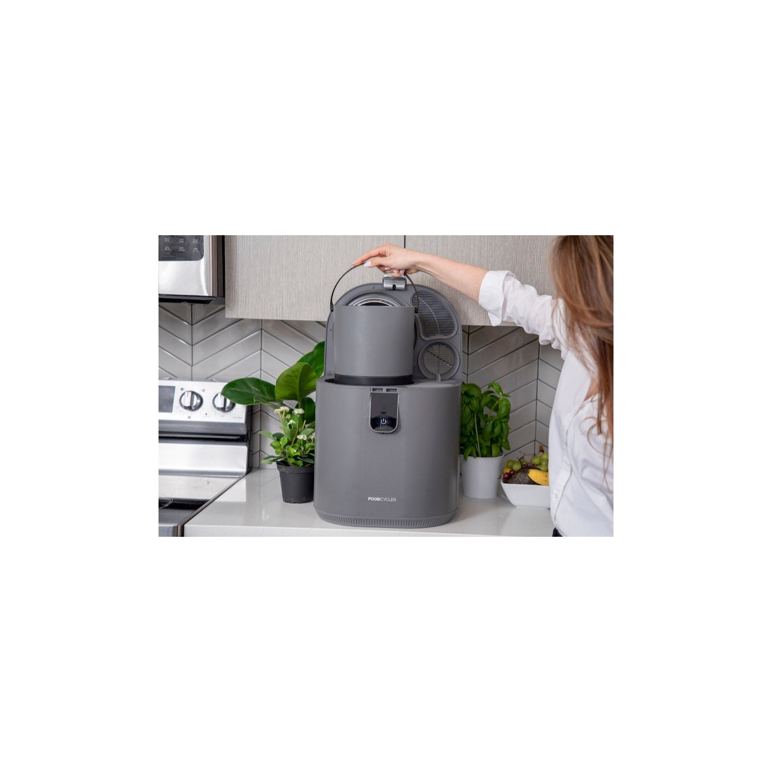 Recycleur alimentaire primé Eco 5 de Food Cycler | Bac de compostage intérieur de rechange | Broyeur d'aliments électrique de comptoir avec poubelle