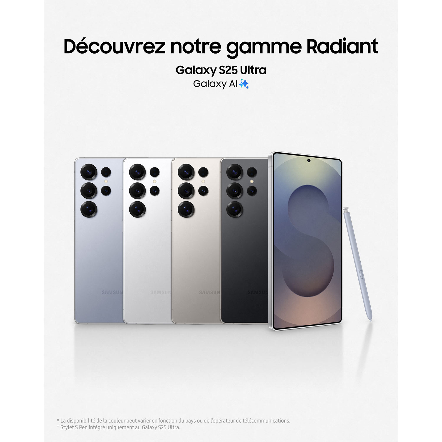 Galaxy S25 Ultra de 256 Go de Samsung - Gris titane - Déverrouillé