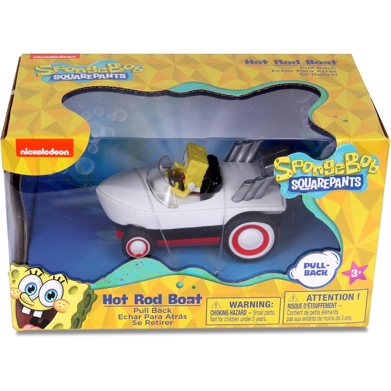 NKOK Pull Back Hot Rod Boat Bundle - Patrick and Spongebob