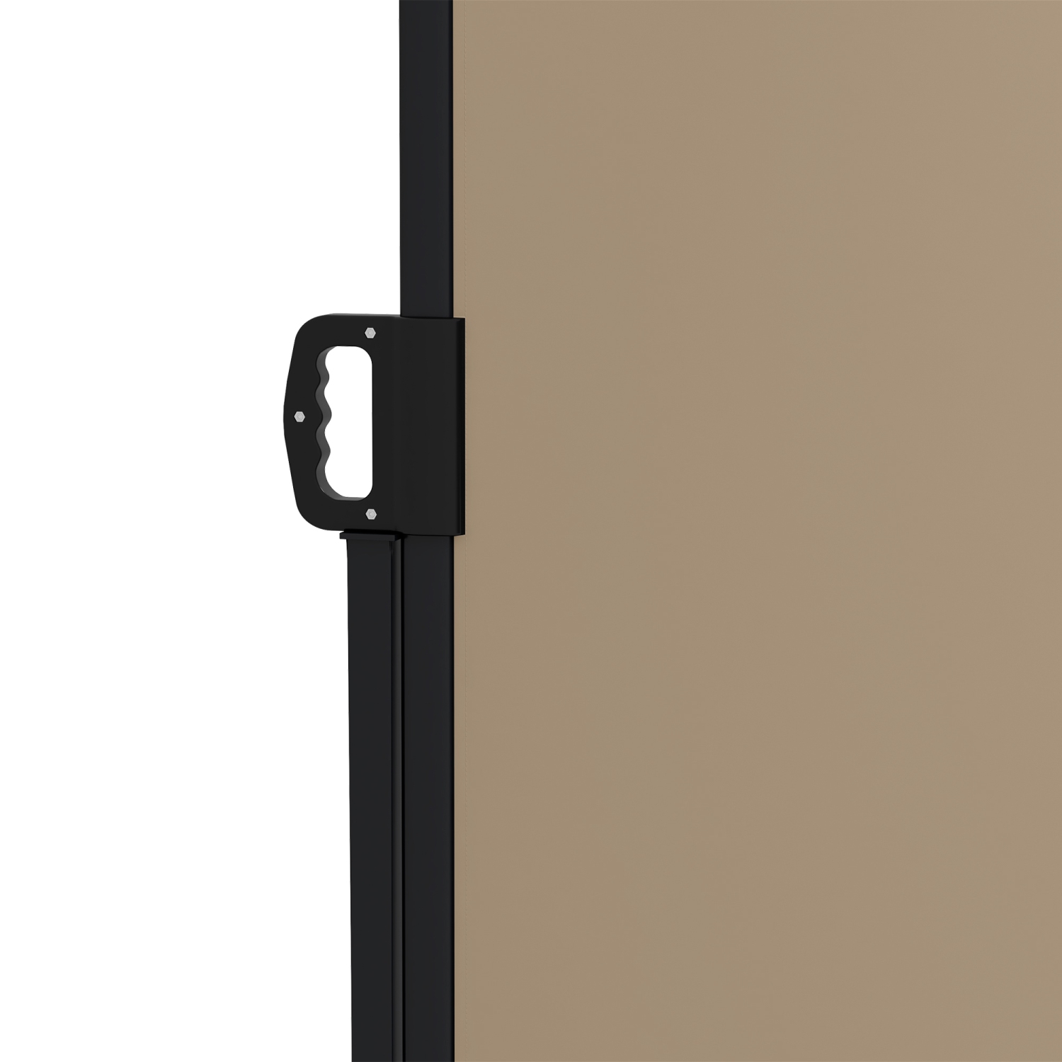 Outsunny 13' x 5' Retractable Side Awning, Garden Privacy Screen Divider, Full Cassette Windbreaker for Hot Tub, Balcony, Terrace, Pool, Khaki