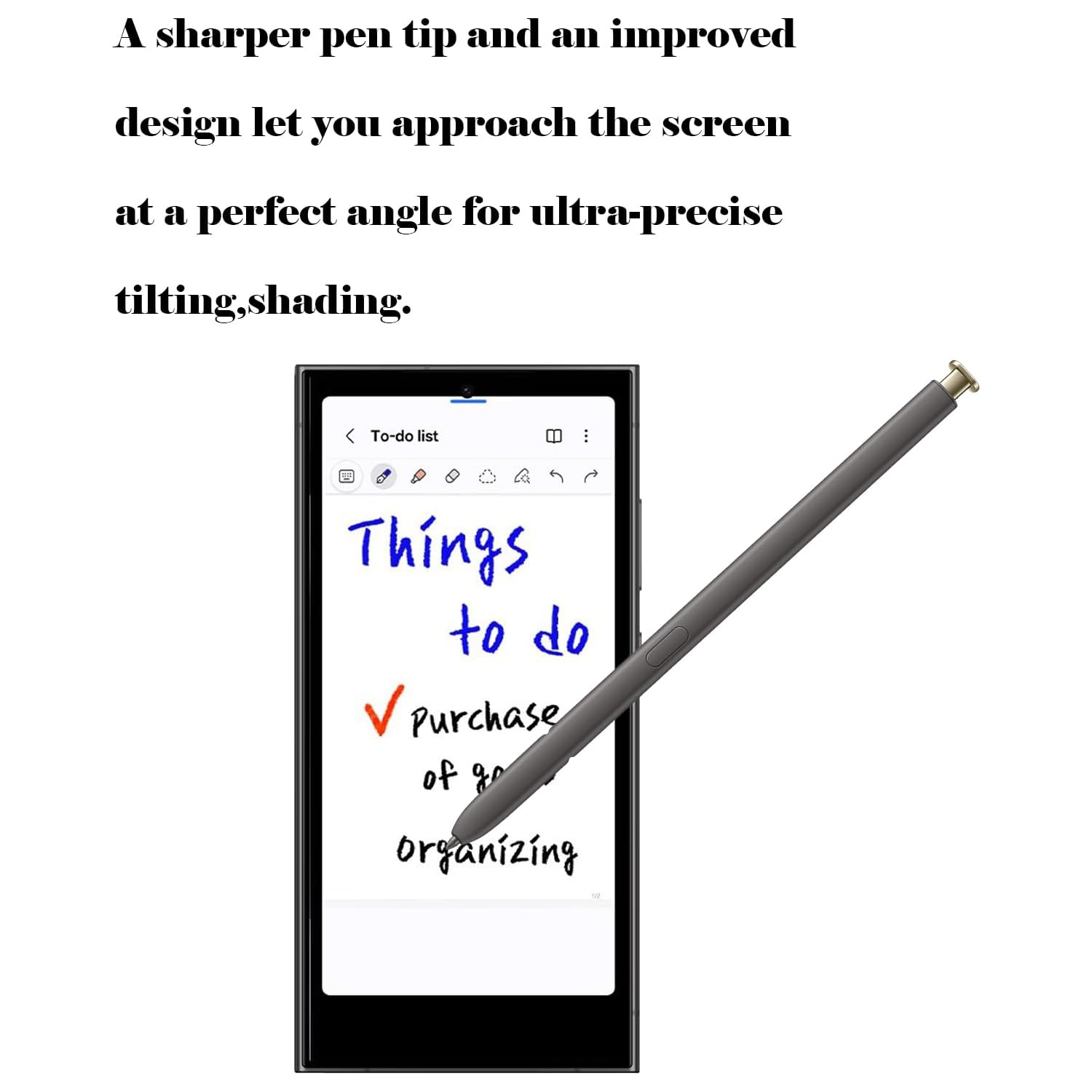 Galaxy S24 Ultra S Pen Replacement for Samsung Galaxy S24 Ultra Stylus Pen,S Pen S24 Ultra Replacement Touch Pen NoBluetooth(Yellow Gold)