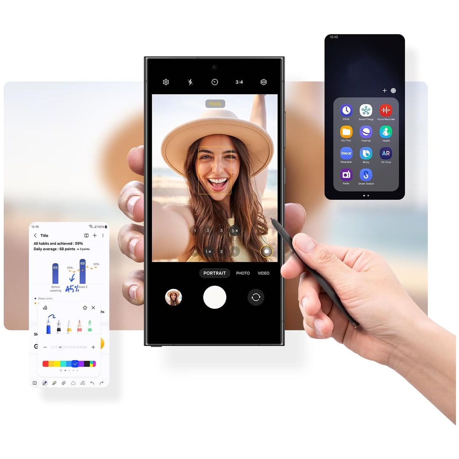 Galaxy S24 Ultra S Pen Replacement for Samsung Galaxy S24 Ultra Stylus Pen NoBluetooth S Pen Stylus Replacement S24 Ultra All Version Touch Pen(Dark