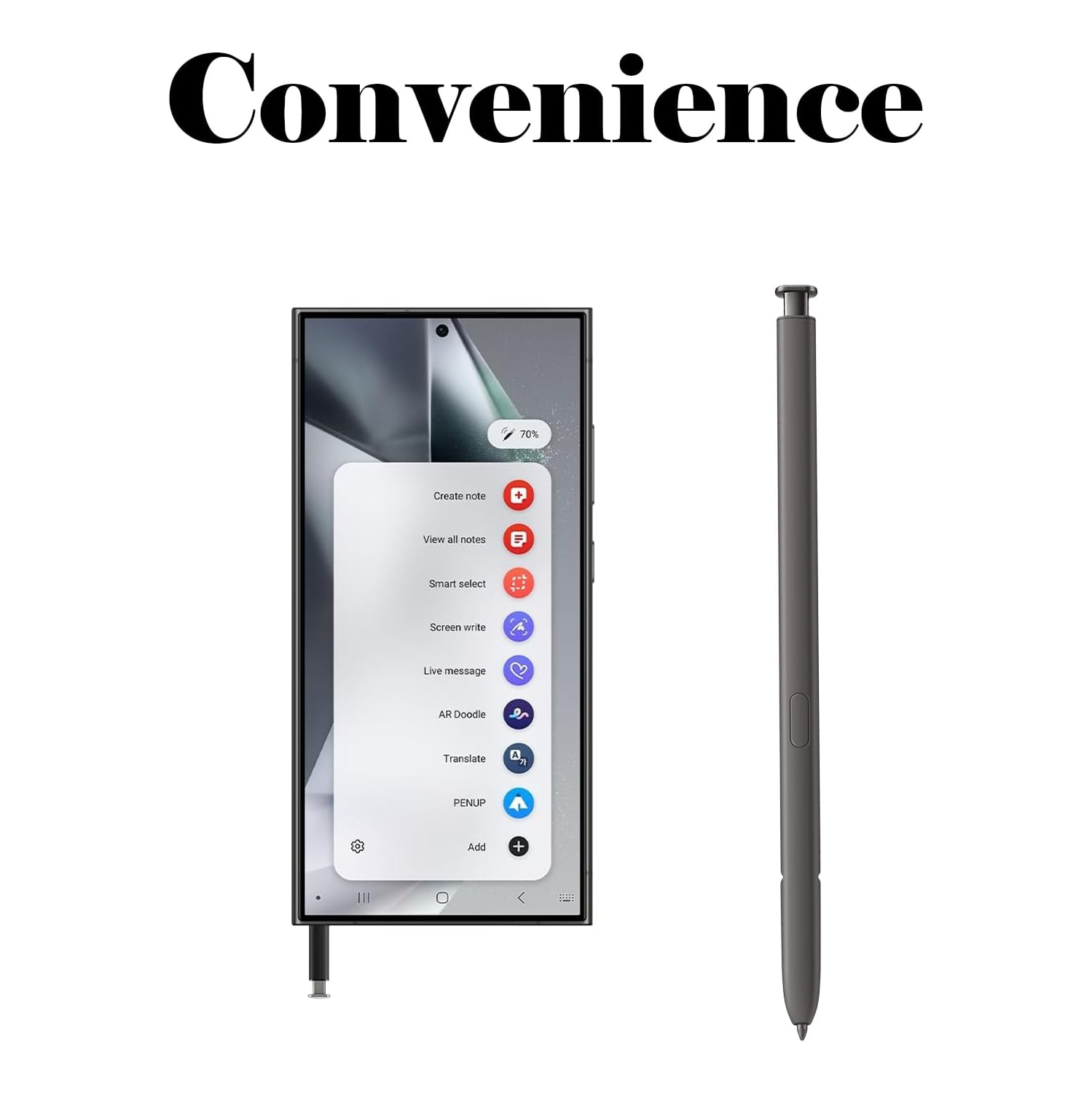 Galaxy S24 Ultra S Pen Replacement for Samsung Galaxy S24 Ultra Stylus Pen NoBluetooth S Pen Stylus Replacement S24 Ultra All Version Touch Pen(Dark