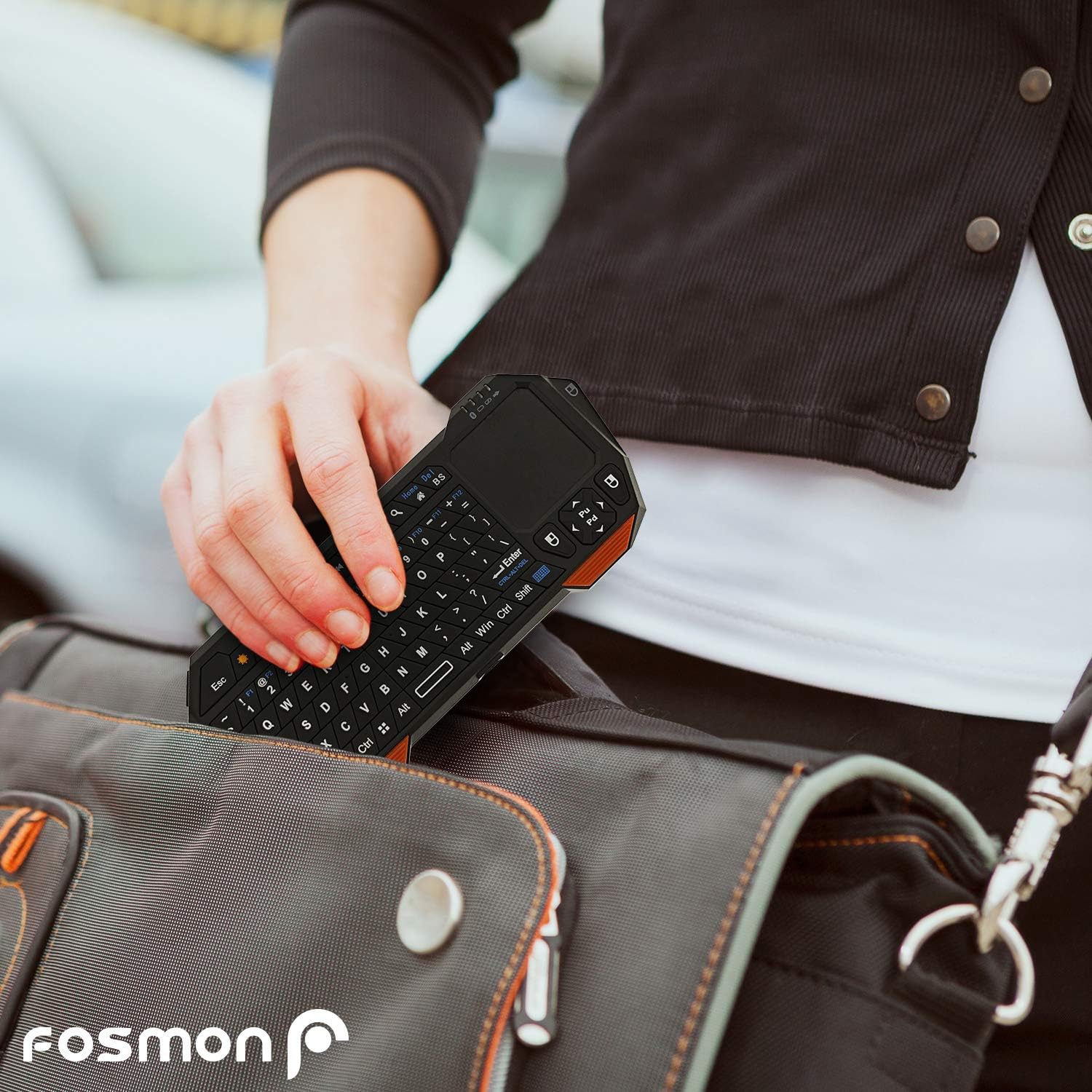 Mini Bluetooth Keyboard, Wireless Portable Lightweight with Built-In Touchpad, Compatible with Apple TV, PS4, HTPC/IPTVVR Glasses, Smartphones and