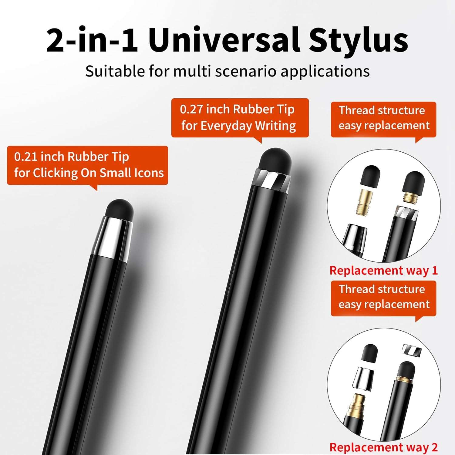 D 10 PCS Capacitive Stylus Pens for iPad, High Sensitivity & Precision, Suitable for All Touch Screens of iPhone/iPad/Android Tablets