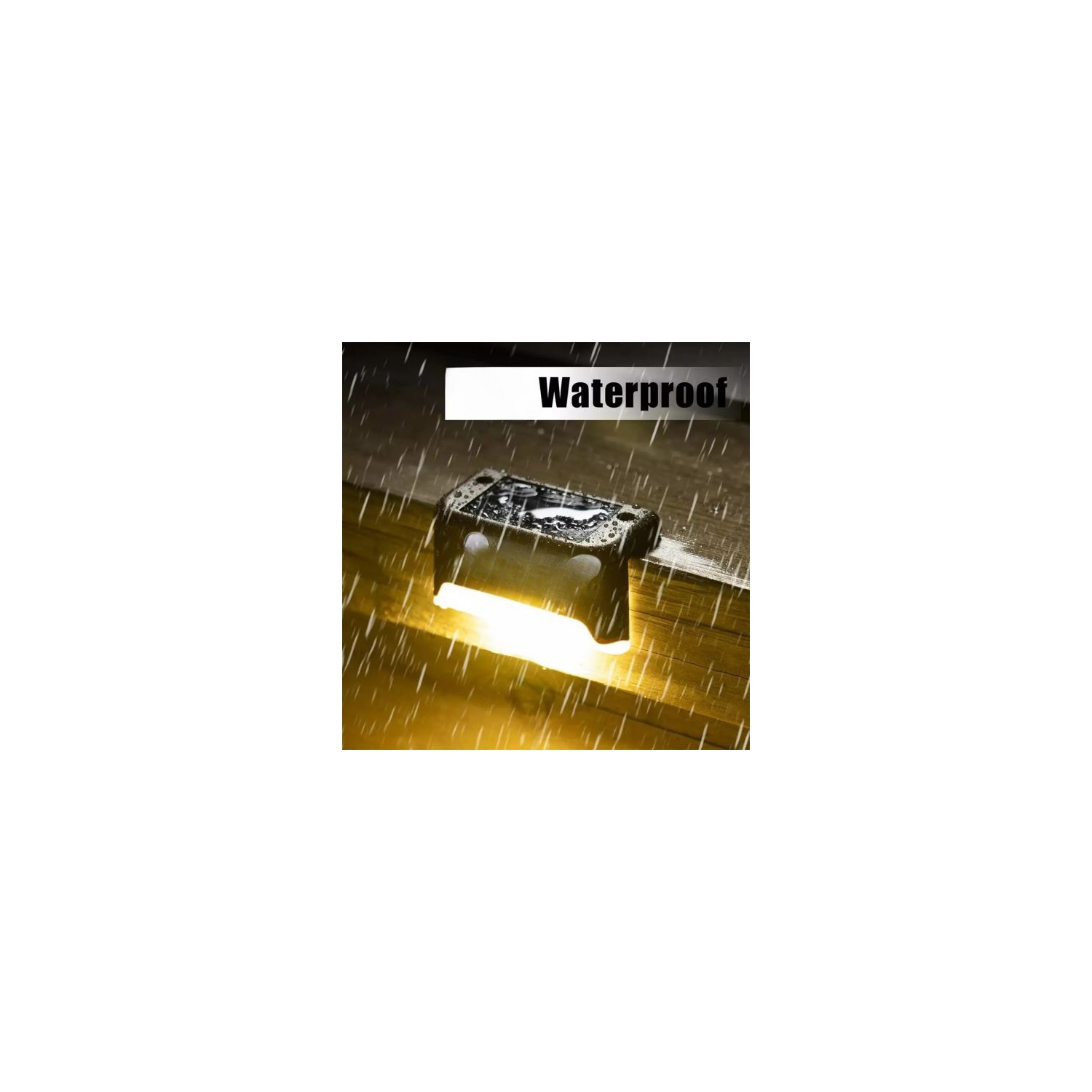 Lampadaire solaire LED blanc chaud - Marchepied solaire LED blanc chaud