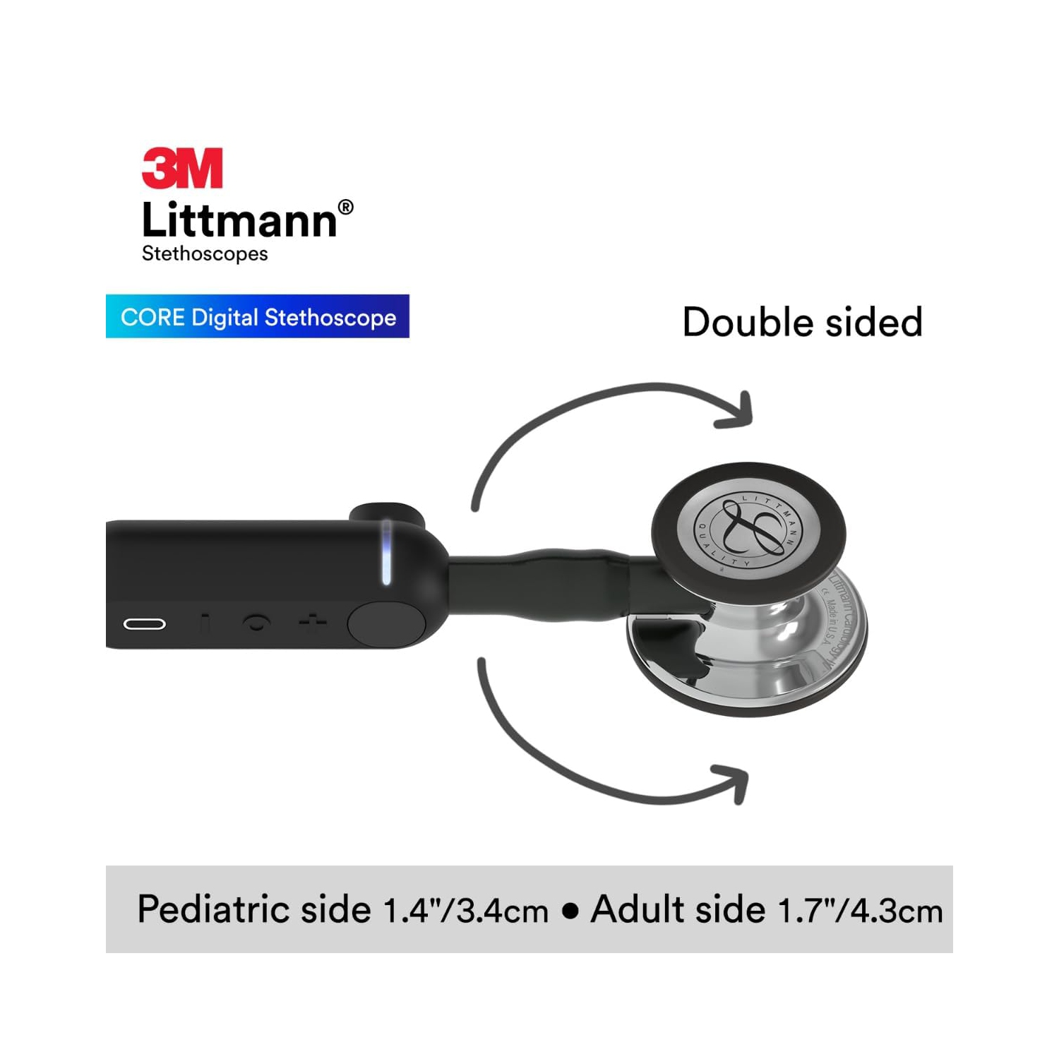 Stéthoscope numérique Littmann CORE de 3&nbsp;M, notre stéthoscope le plus avancé à ce jour, amplification jusqu'à 40x*, suppression active du bruit
