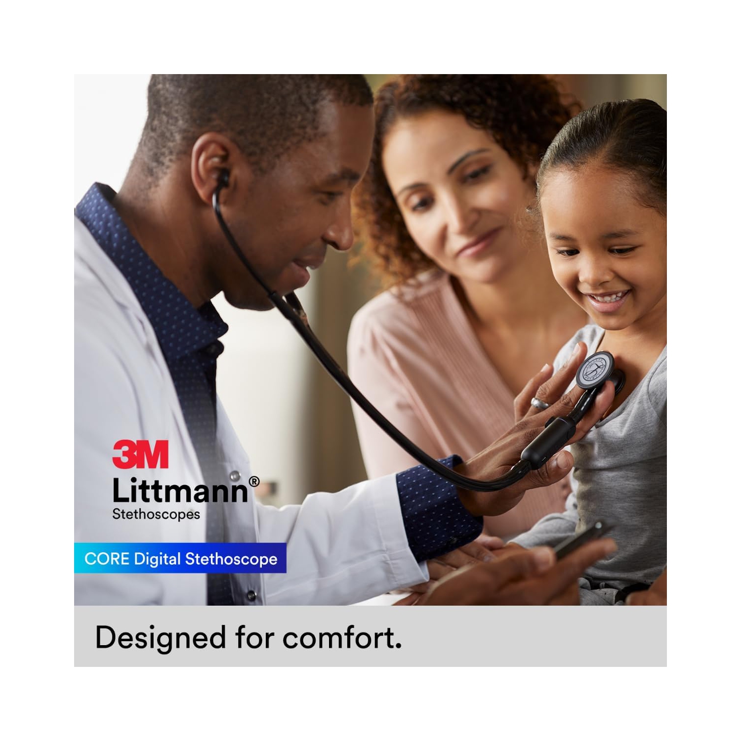 Stéthoscope numérique Littmann CORE de 3&nbsp;M, notre stéthoscope le plus avancé à ce jour, amplification jusqu'à 40x*, suppression active du bruit