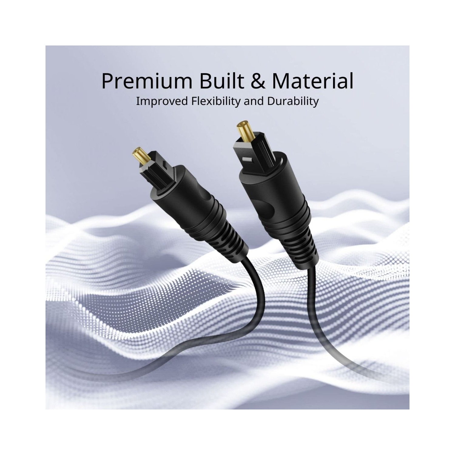 Câble audio optique numérique Toslink vers Toslink numérique fibre optique pour un son clair, complet et riche de -5 pi