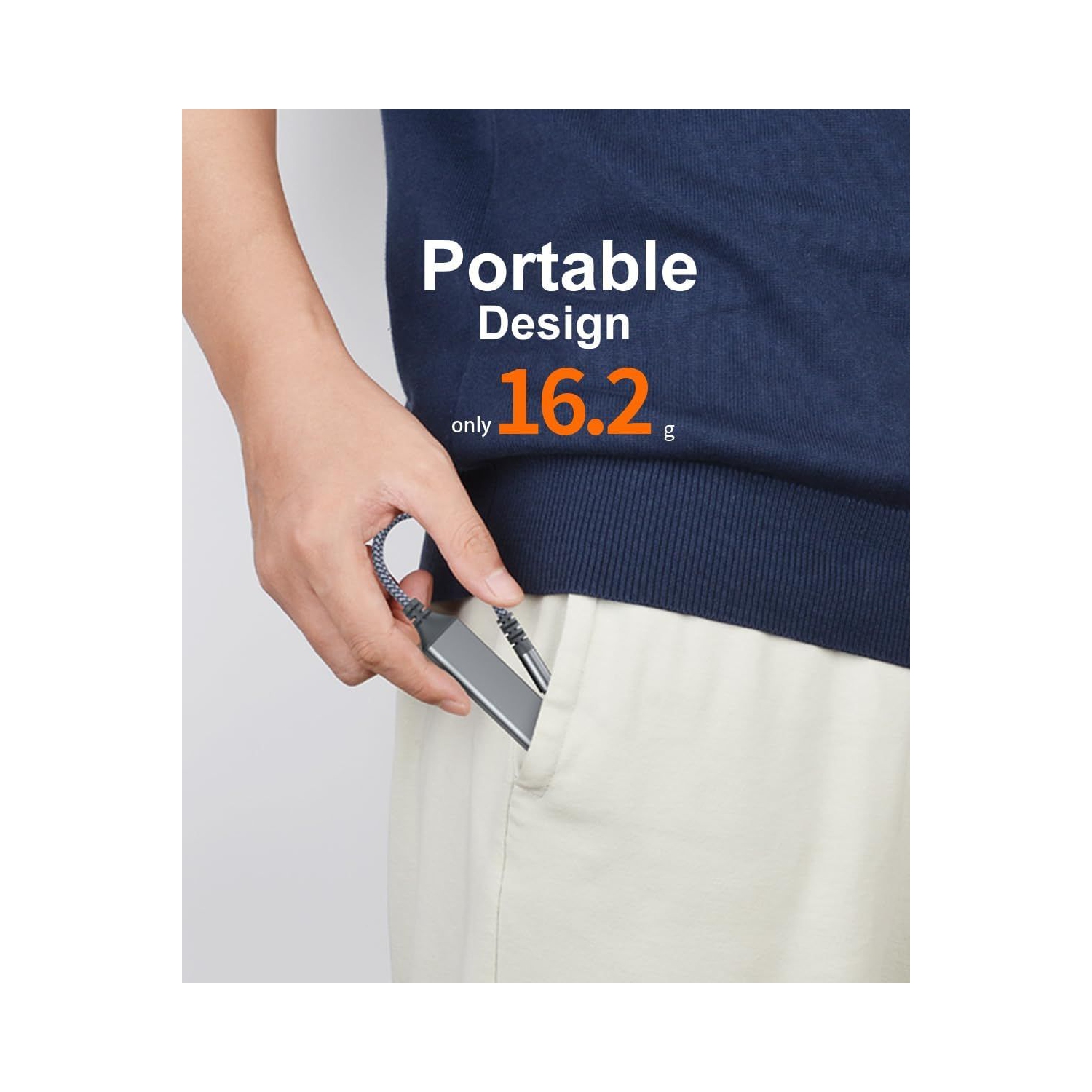 Concentrateur USB-C 4-en-1 avec plusieurs ports pour étendre la connectivité des portables et des téléphones intelligents