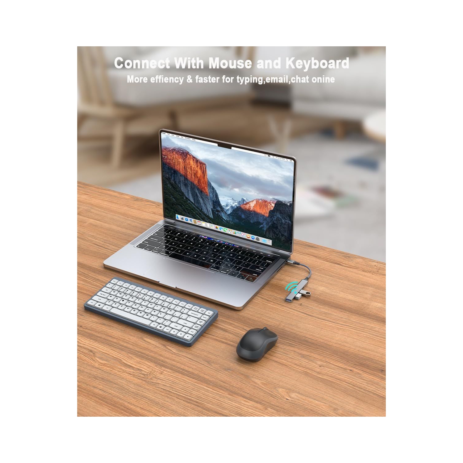 Concentrateur USB-C 4-en-1 avec plusieurs ports pour étendre la connectivité des portables et des téléphones intelligents