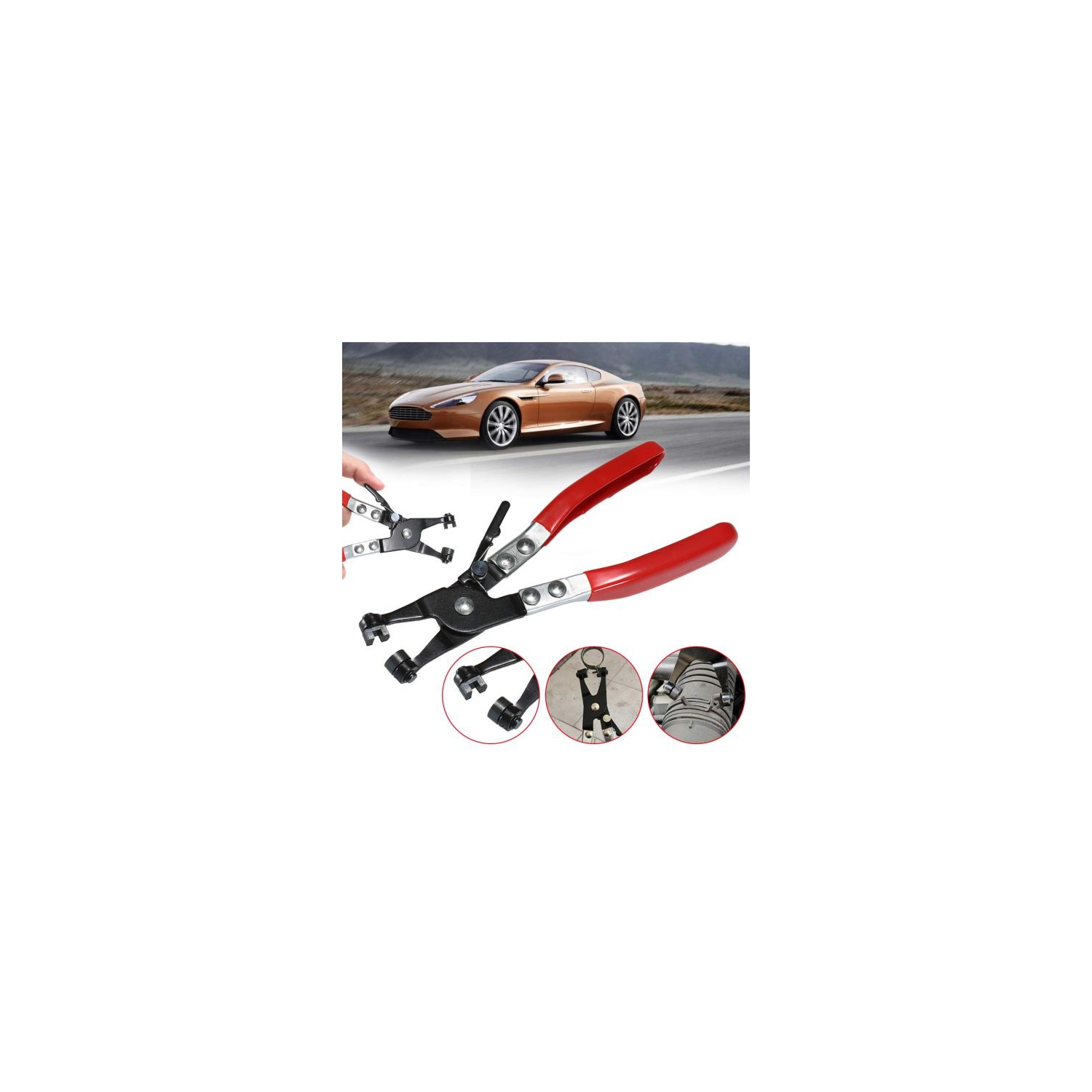 Clé à tuyau droite pour automobile – Clé à tuyau droite/outil pour véhicule automobile pour pince de tuyau