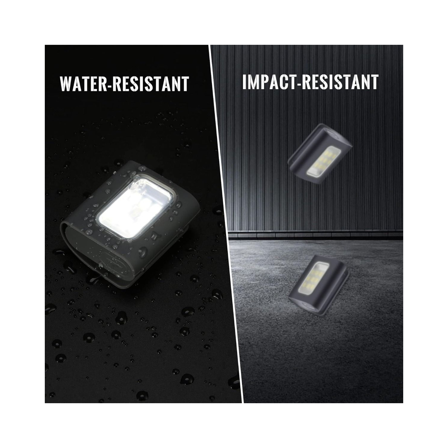 Feux de course Lumières de sécurité rechargeables pour marcher la nuit Lampe de poche portative LED de travail Avertissement pour le camping, la