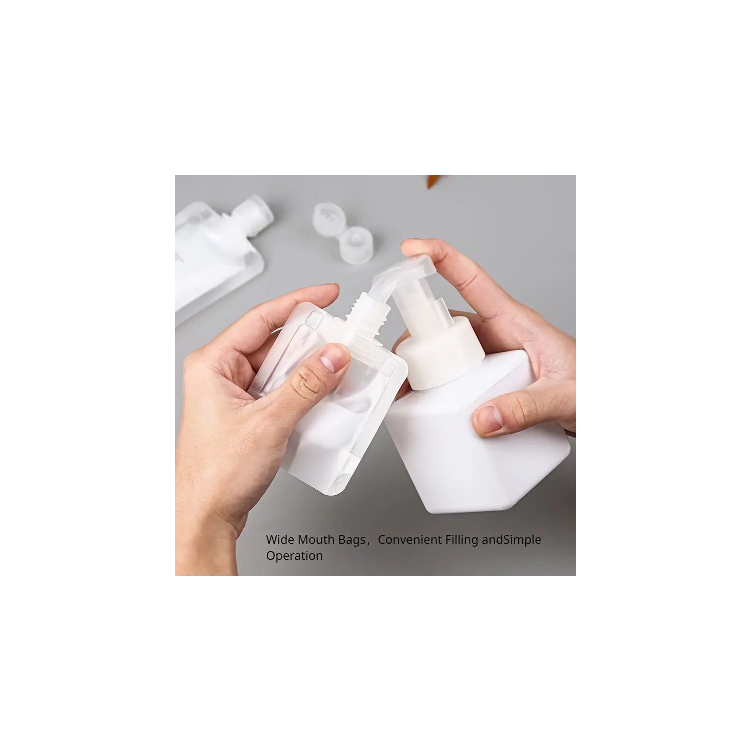 5 sachets de voyage pour les articles de toilette, sac de voyage pour maquillage liquide anti-fuites, contenant liquide de voyage pour lotion/crème