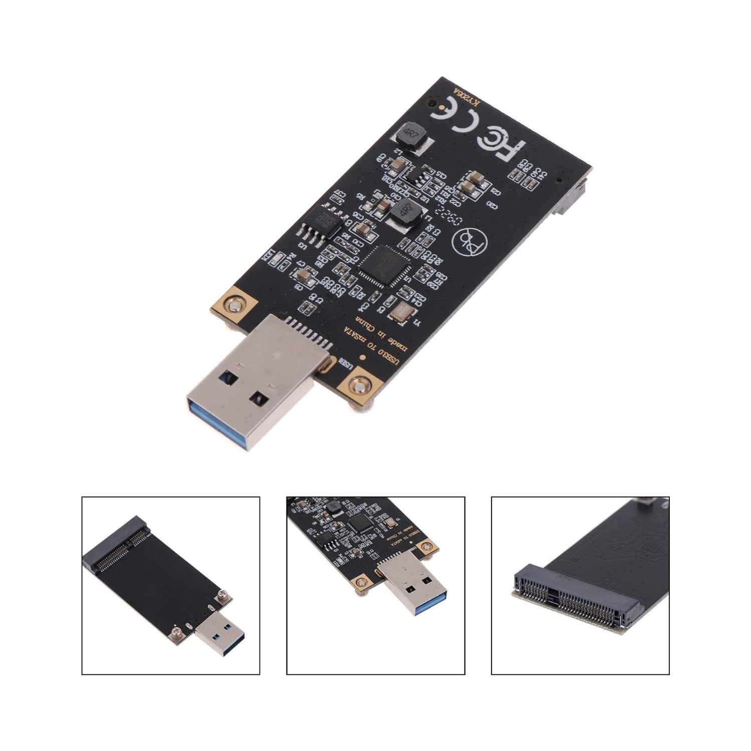 Convertisseur USB 3,0 à MSATA Disque dur portatif à puce ASM1153E -1 pièces