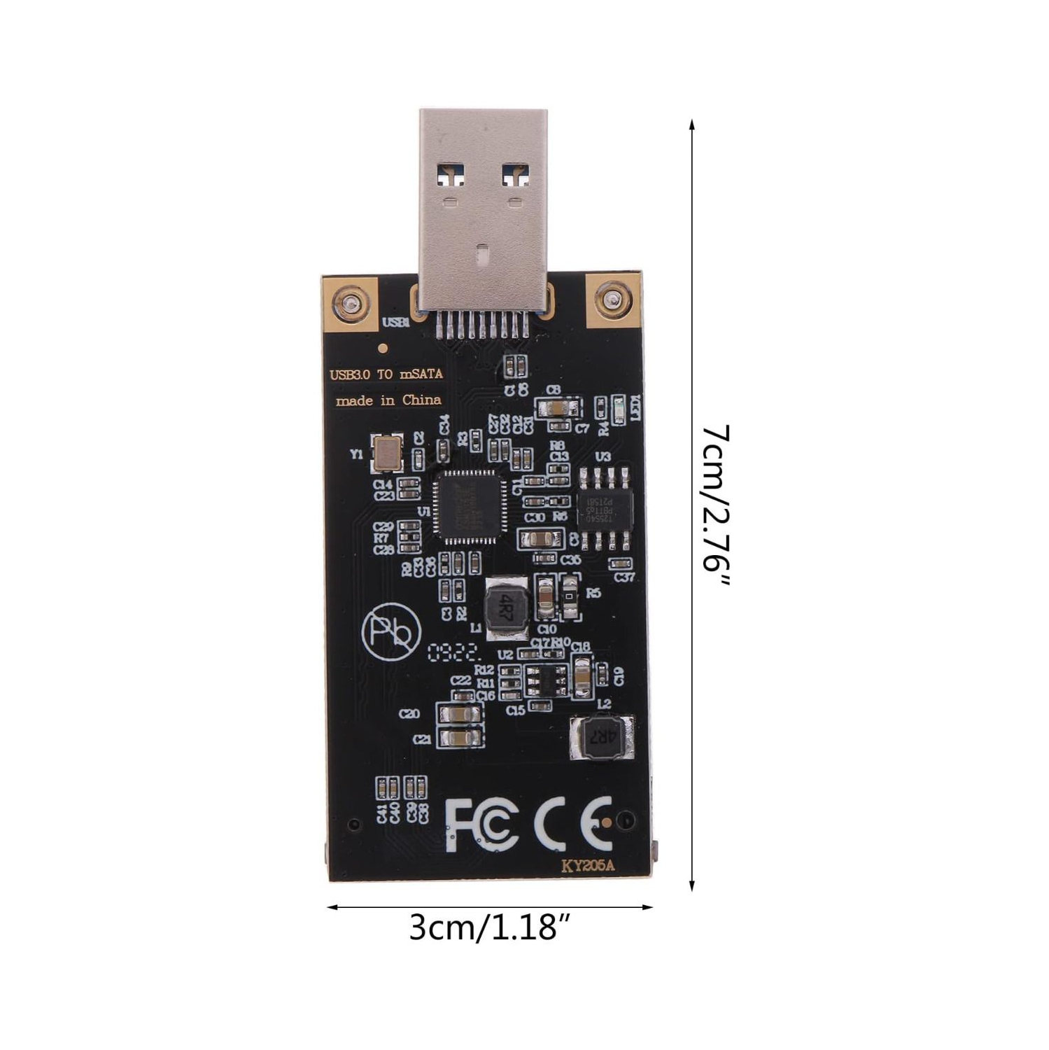 Convertisseur USB 3,0 à MSATA Disque dur portatif à puce ASM1153E -1 pièces
