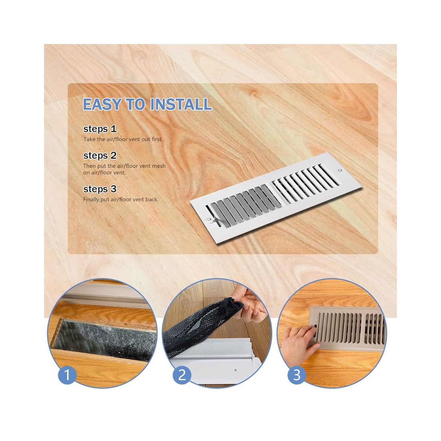 Floor Register Filters: Trap Dust, Debris, and Allergens from HVAC System