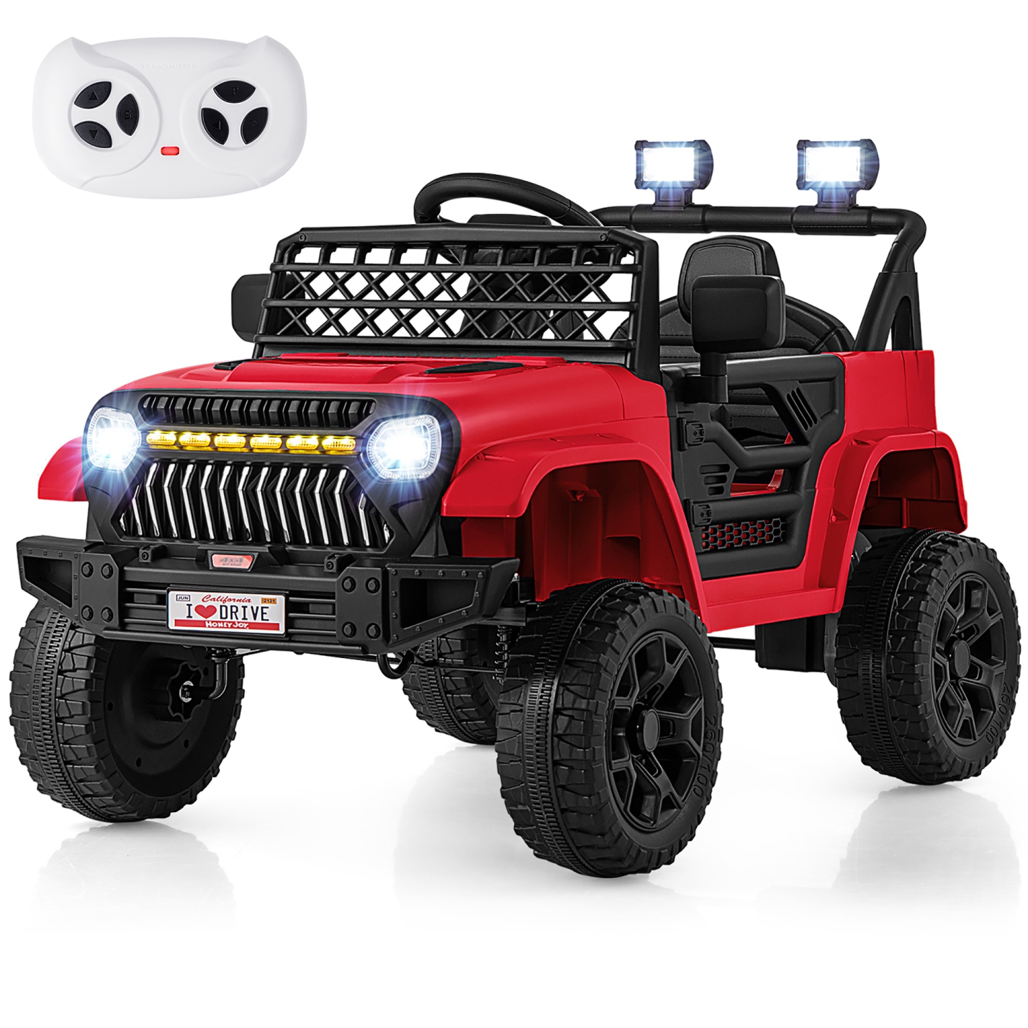 Gymax 12V Kids Ride on Truck Car Battery Powered Toddler Electric Vehicle w/ 3 Speeds