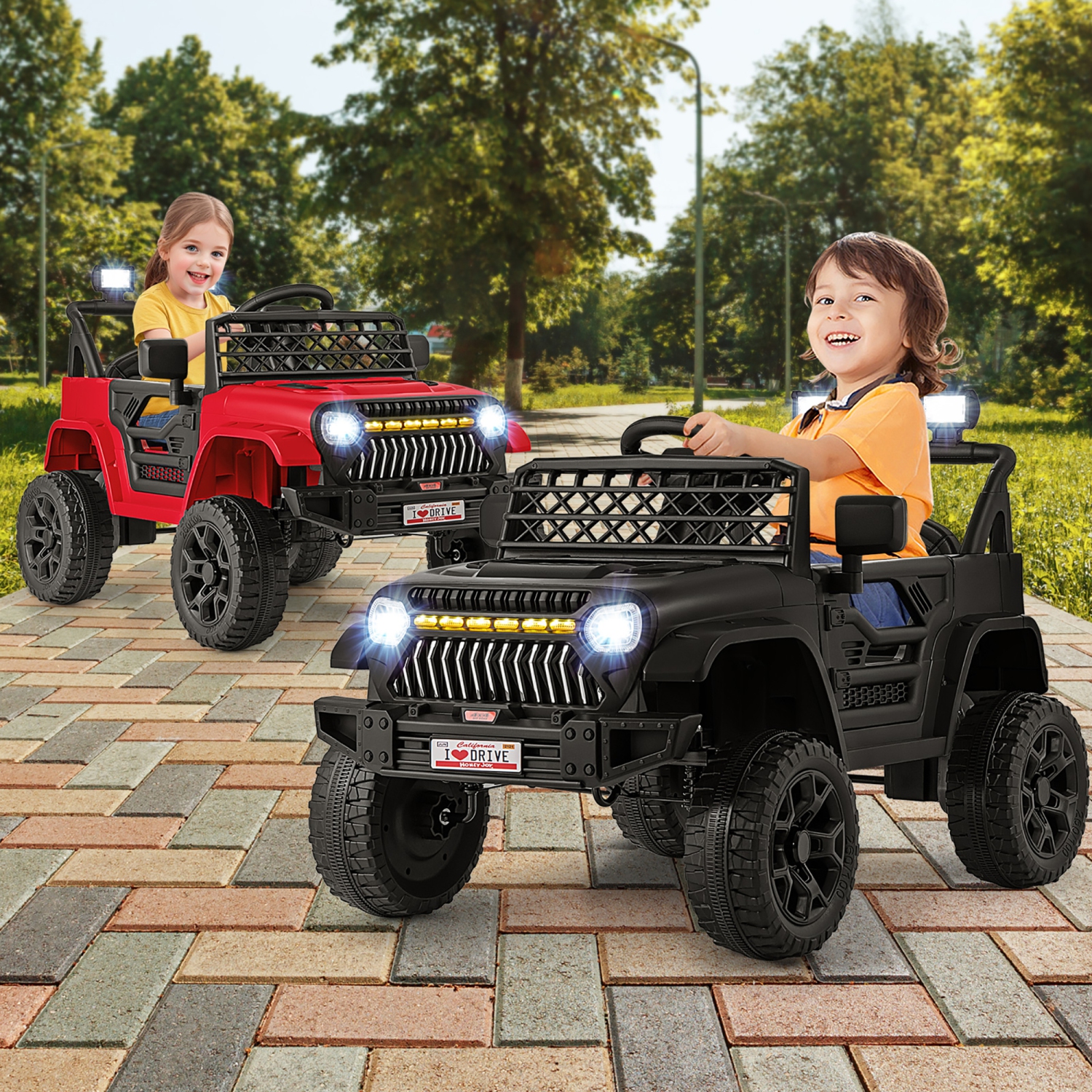 Gymax 12V Kids Ride on Truck Car Battery Powered Toddler Electric Vehicle w/ 3 Speeds