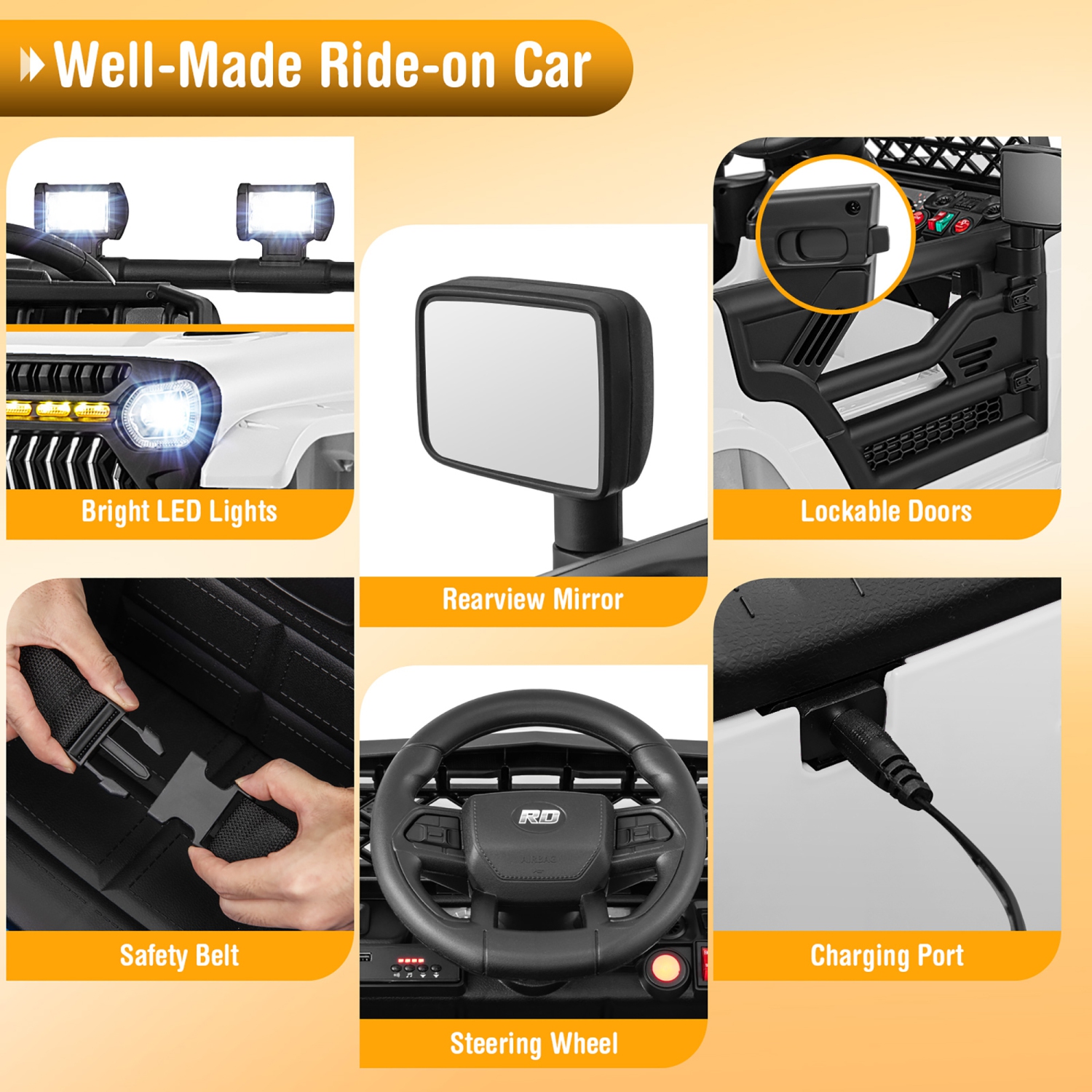 Gymax 12V Kids Ride on Truck Car Battery Powered Toddler Electric Vehicle w/ 3 Speeds