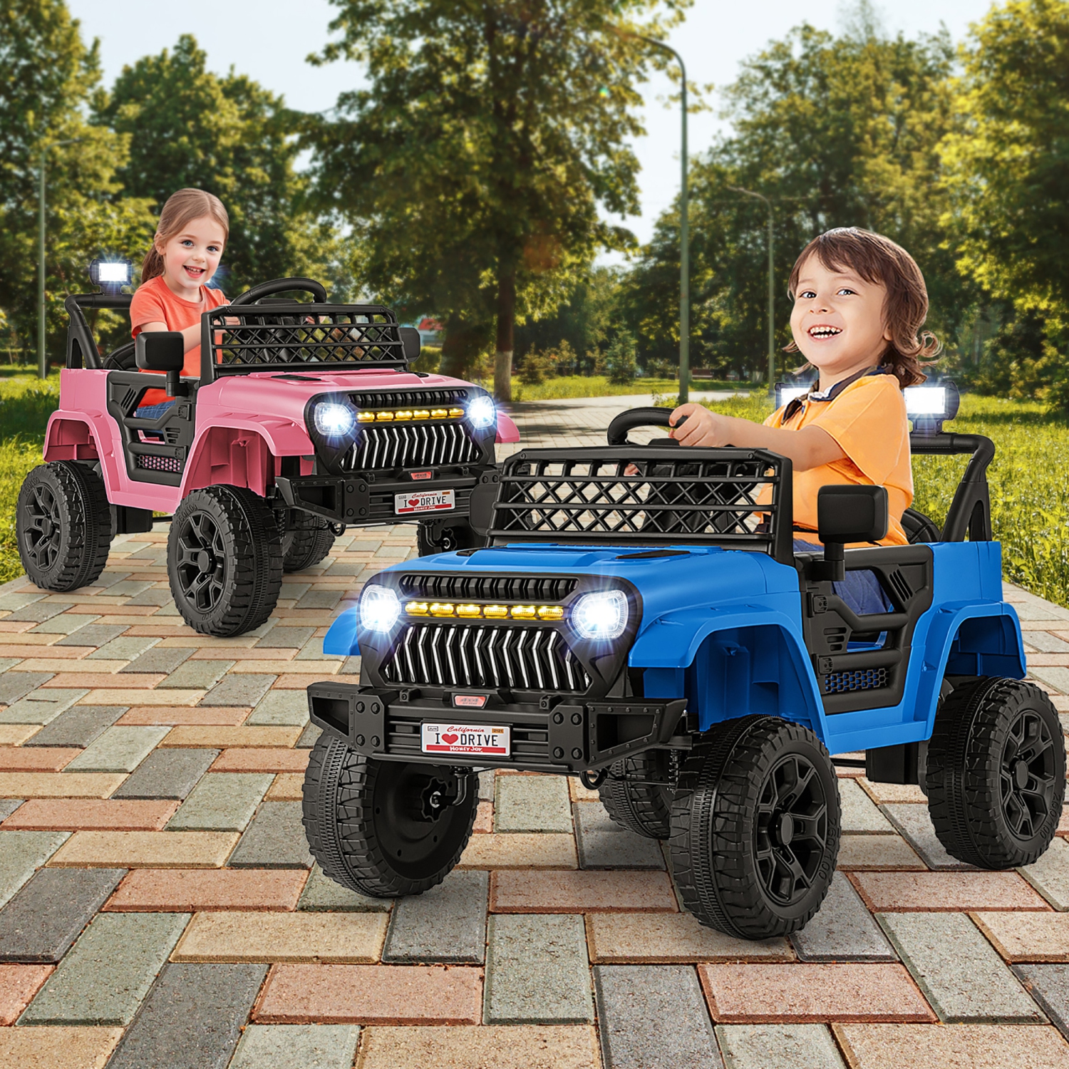 Gymax 12V Kids Ride on Truck Car Battery Powered Toddler Electric Vehicle w/ 3 Speeds