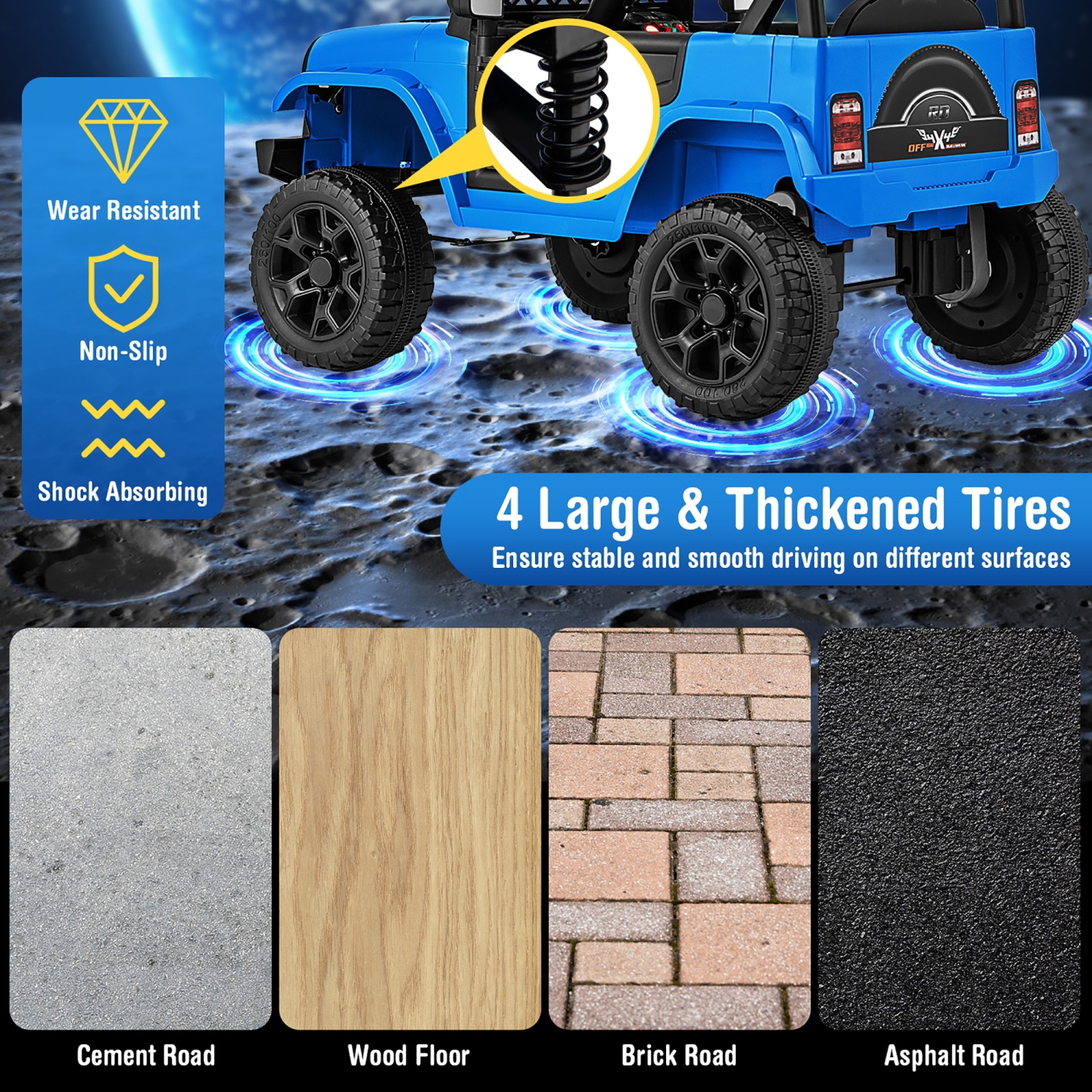 Gymax 12V Kids Ride on Truck Car Battery Powered Toddler Electric Vehicle w/ 3 Speeds